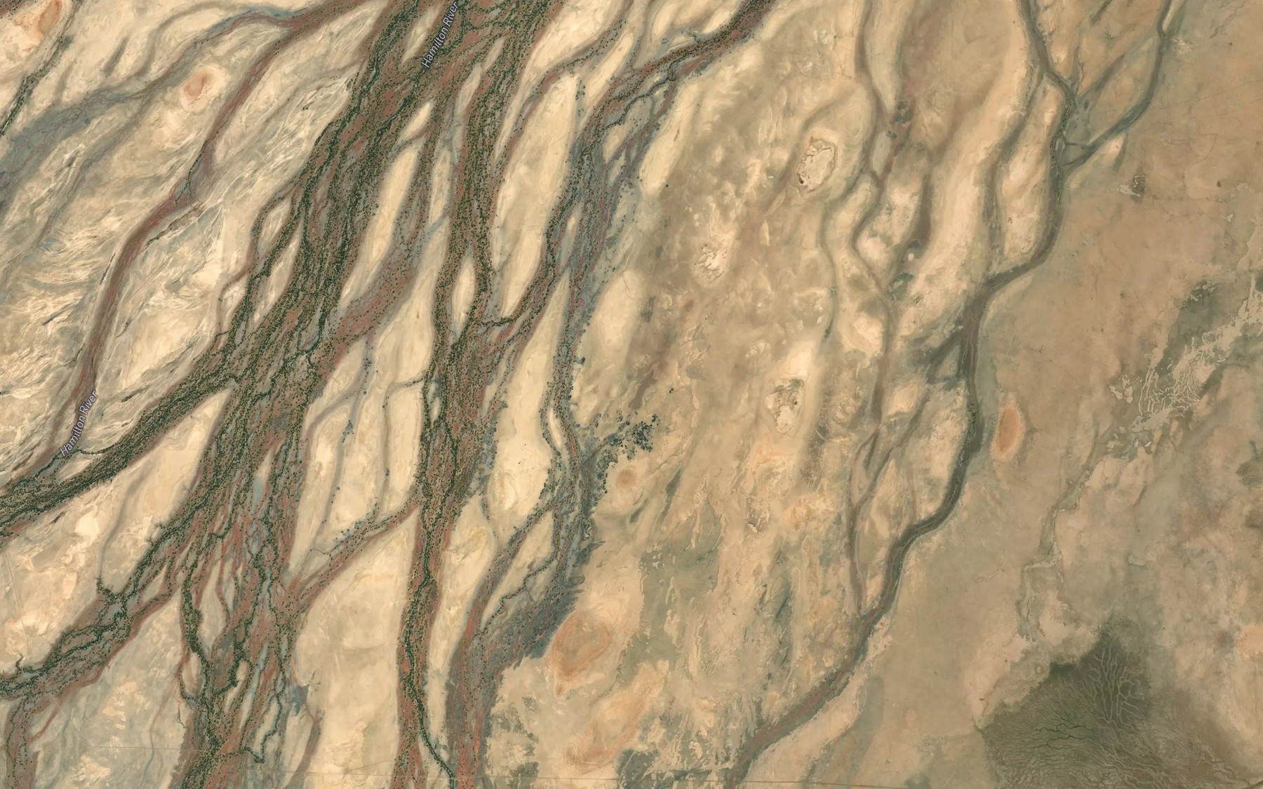 Satellite map of the Canary Creek