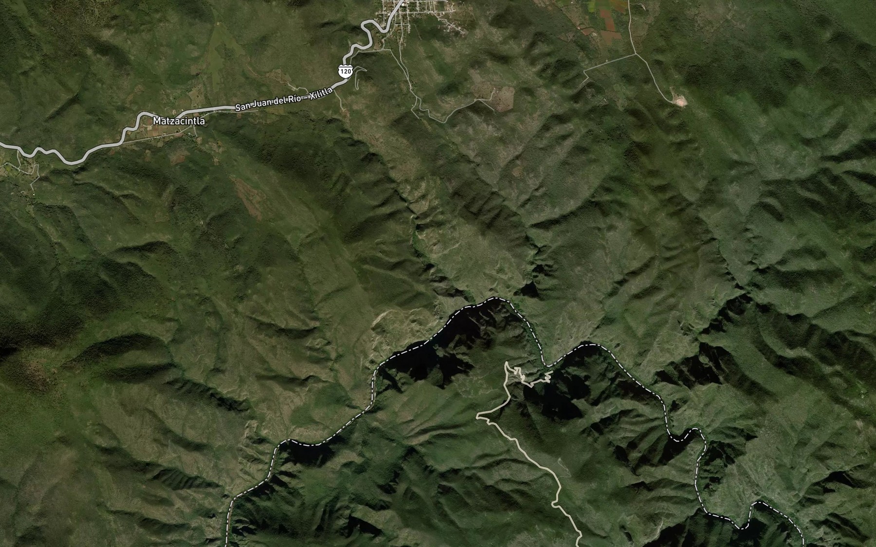 Satellite map of the Barranca Los Limones