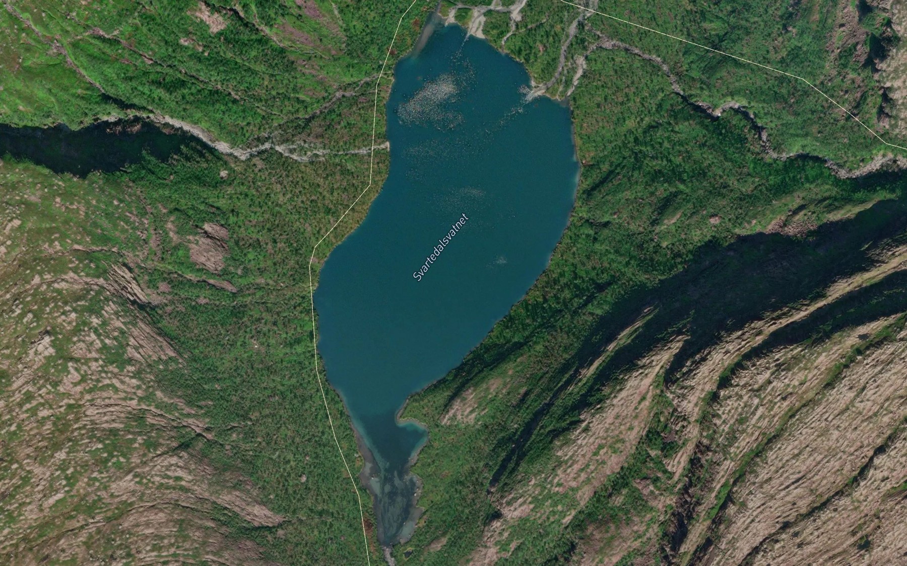 Satellite map of the Svartedalsvatnet
