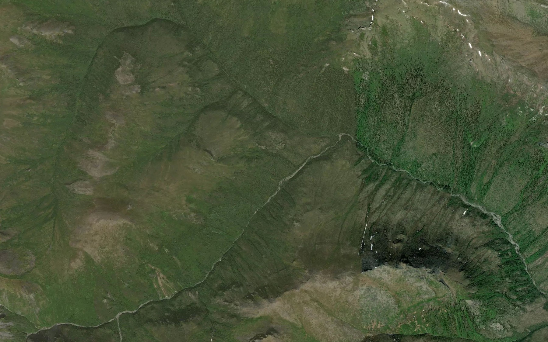 Satellite map of the Deadman Creek