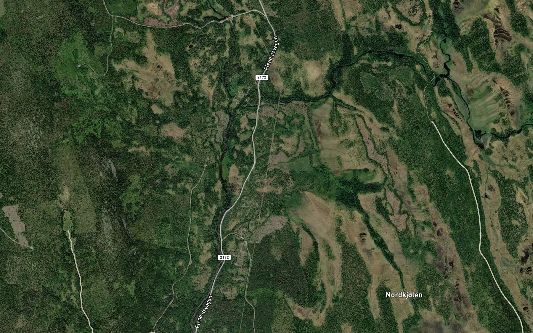 Satellite map of the Morkjelda