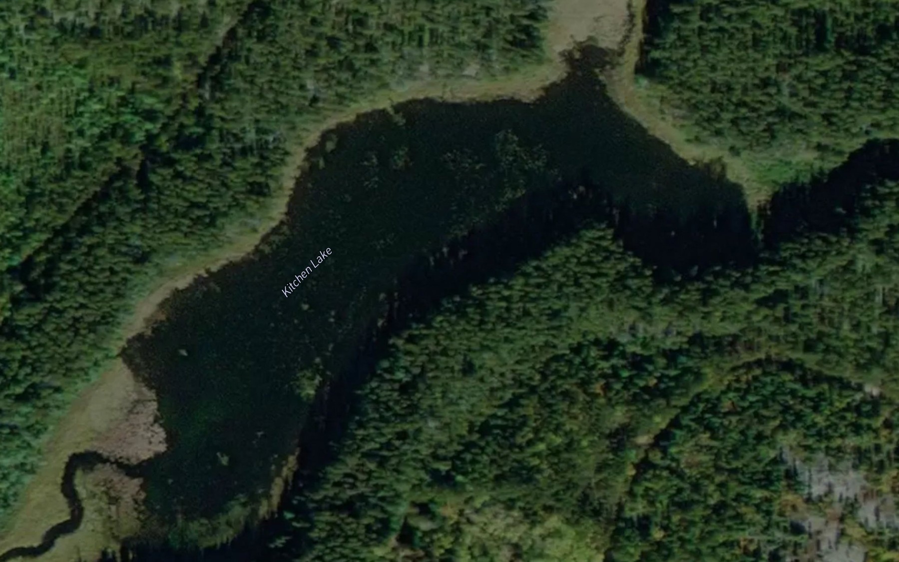 Satellite map of the Kitchen Lake