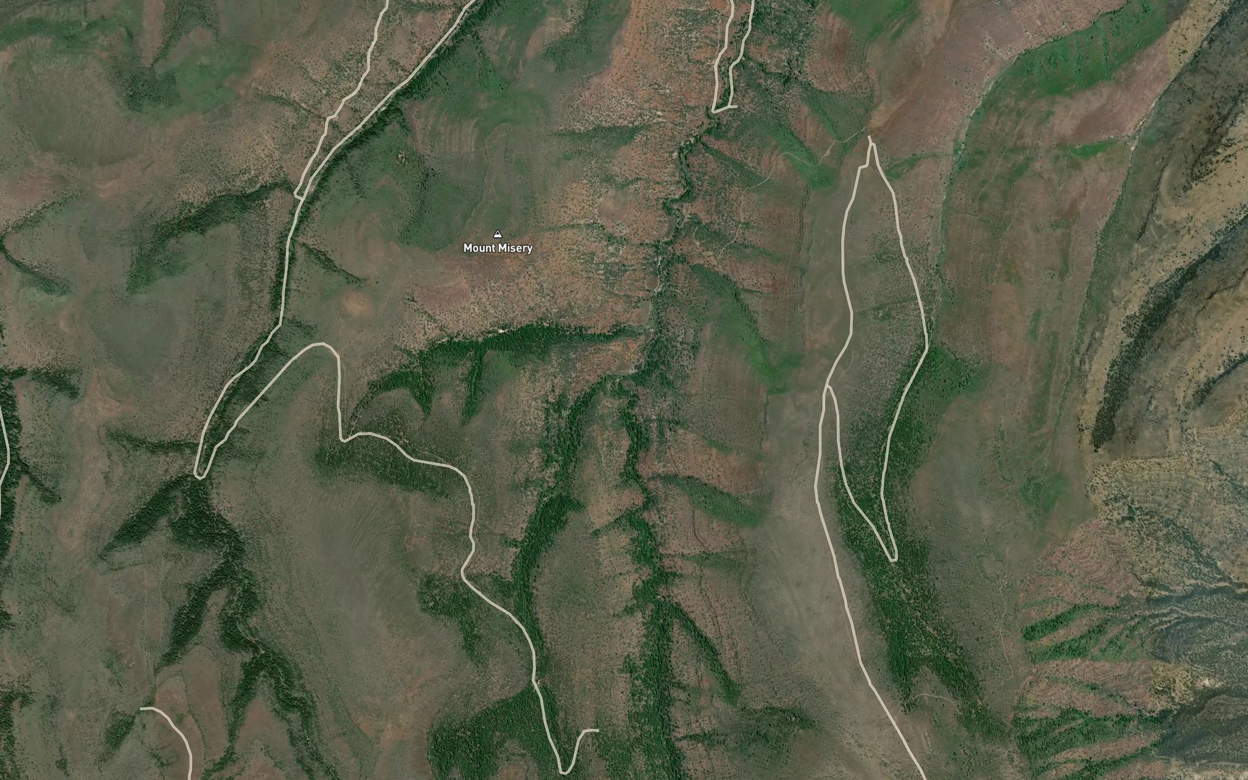 Satellite map of the Bear Creek