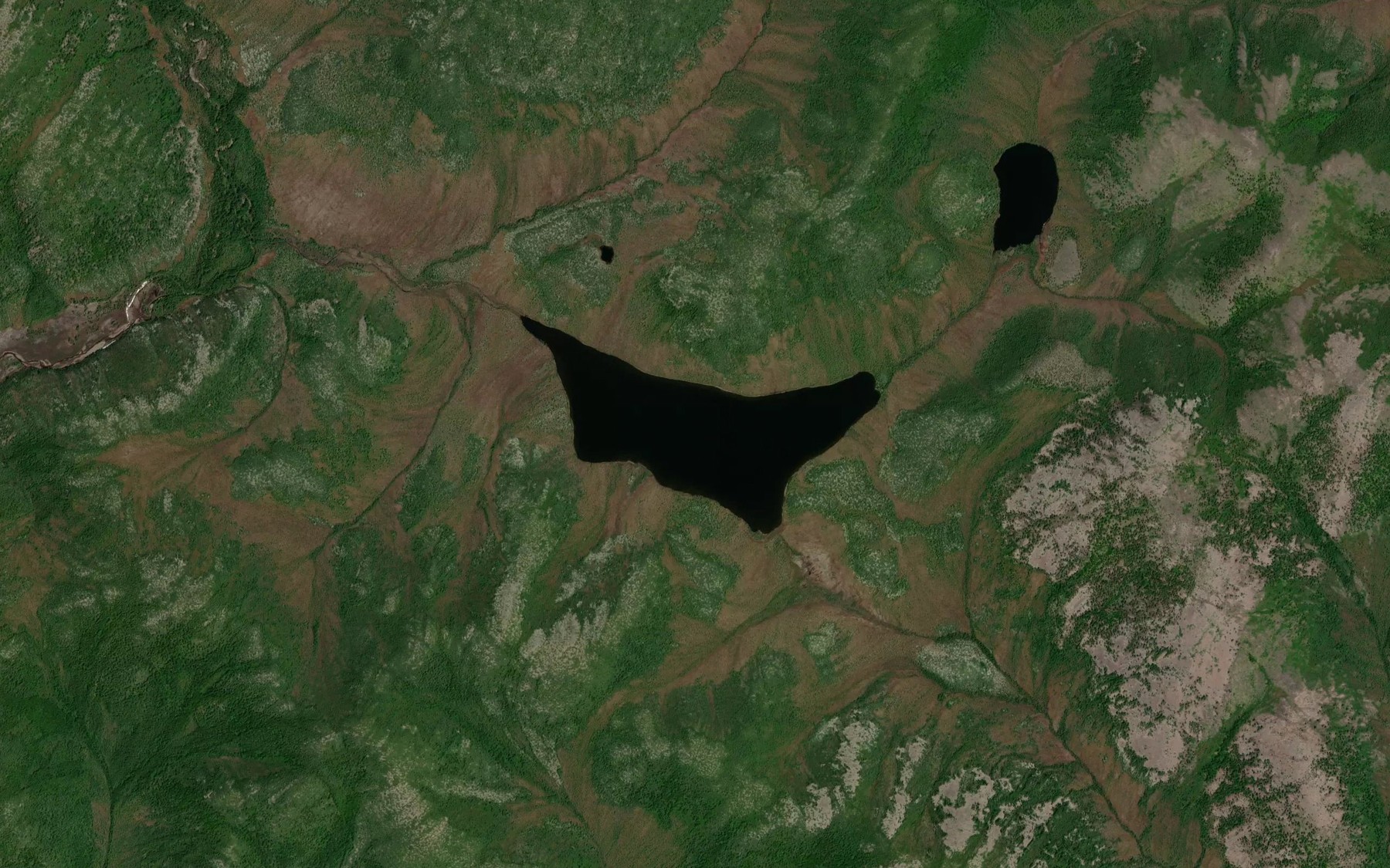 Satellite map of the Ozero Mustakh