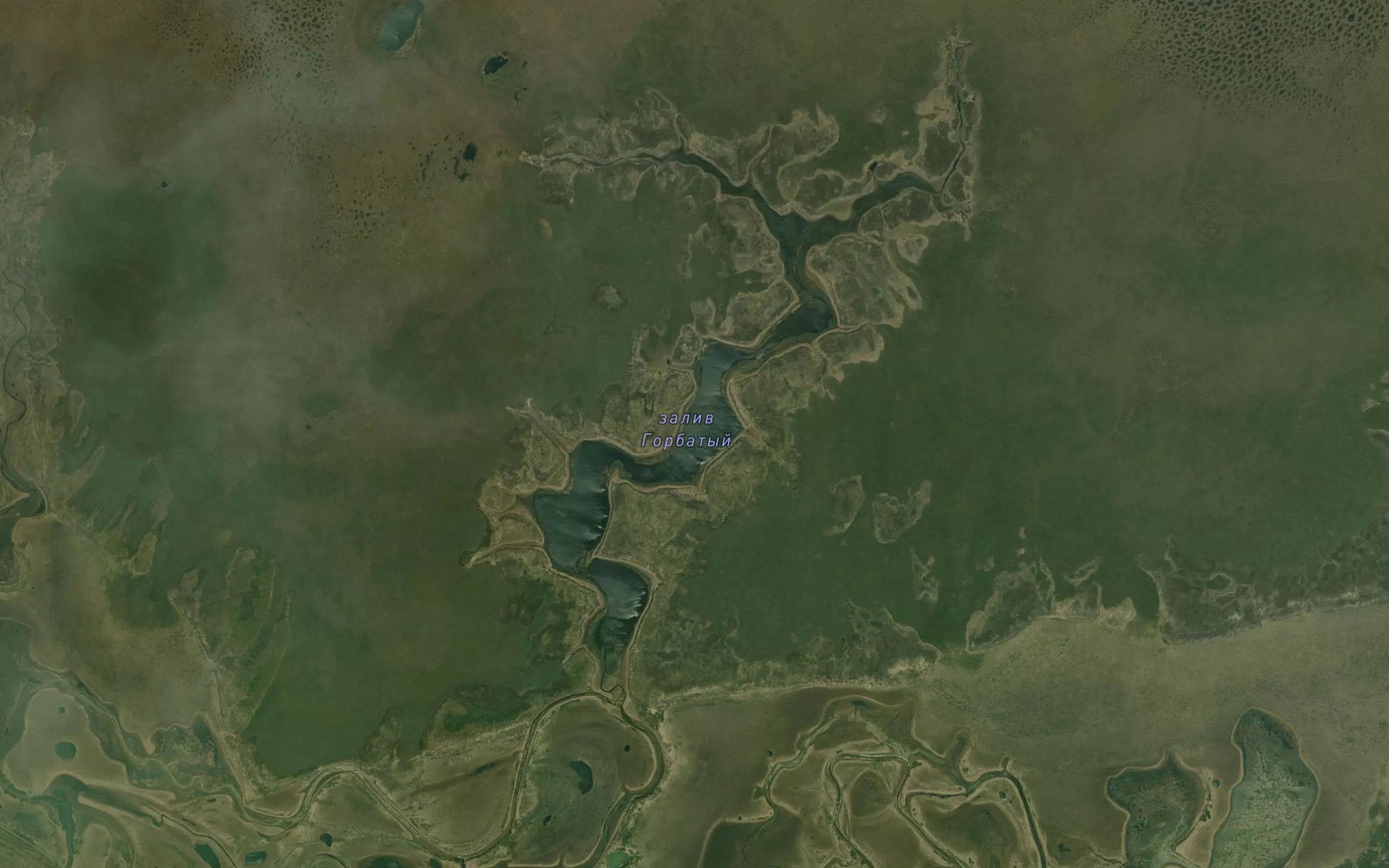 Satellite map of the Zaliv Gorbatyy