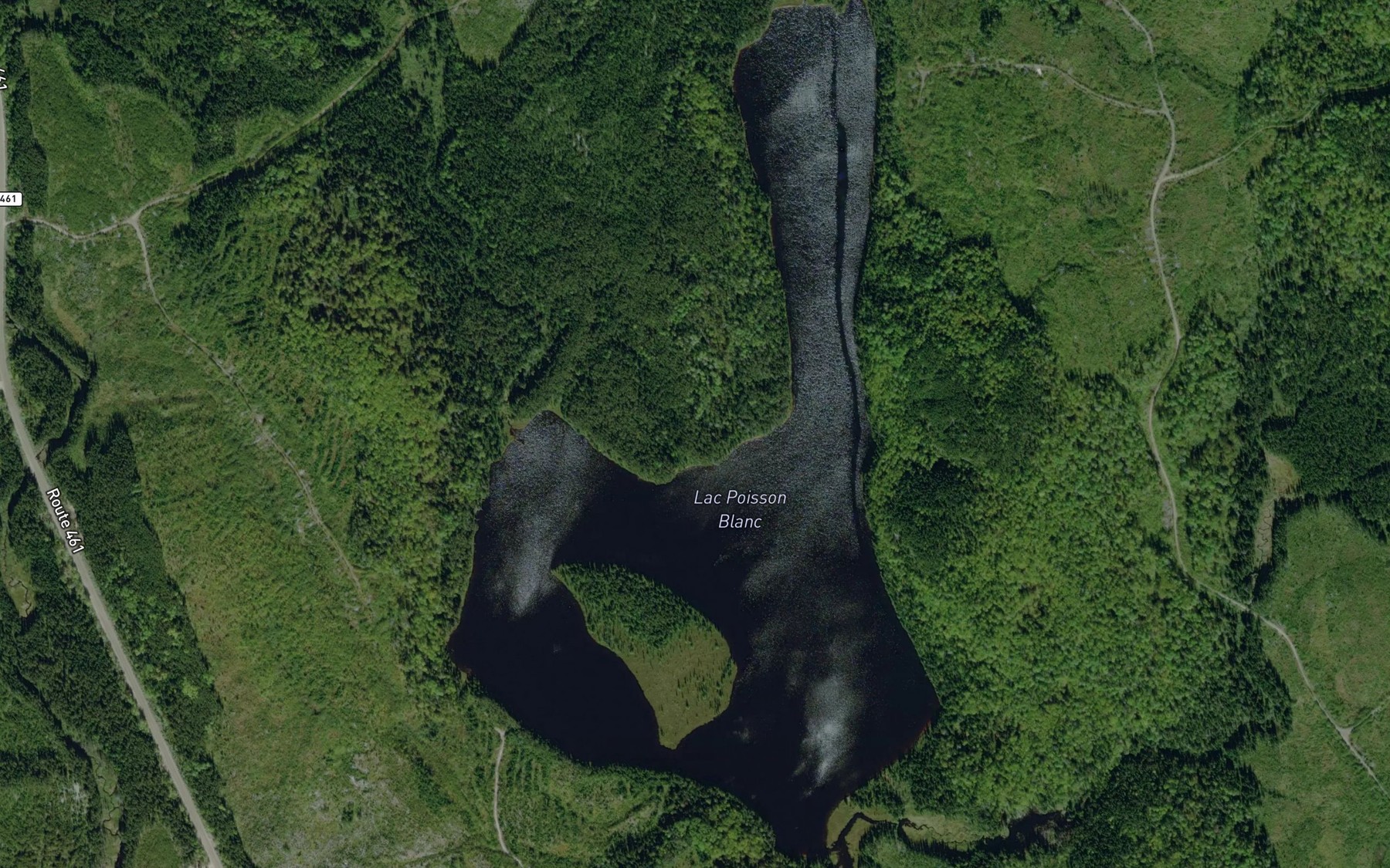Satellite map of the Lac Poisson Blanc
