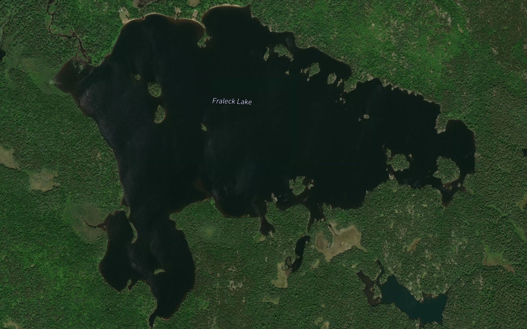 Satellite map of the Fraleck Lake