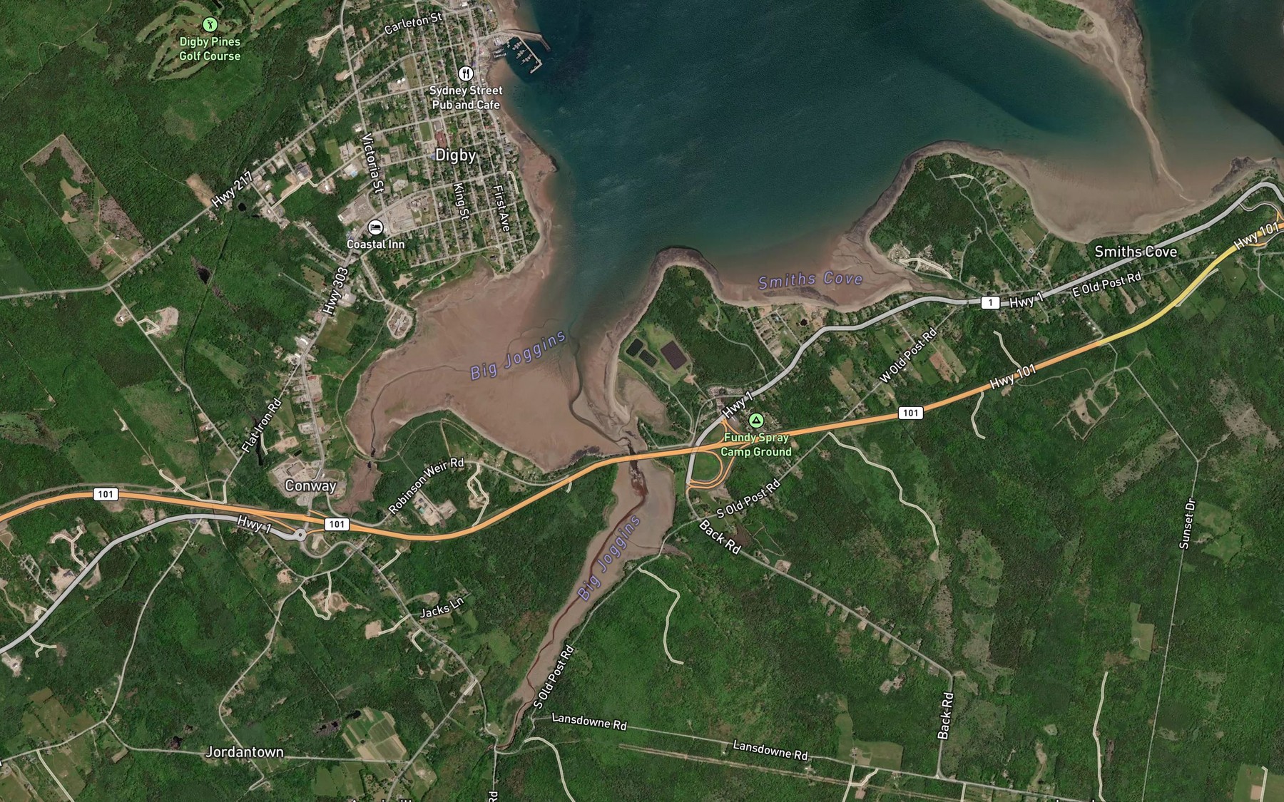 Satellite map of the Salt Pond
