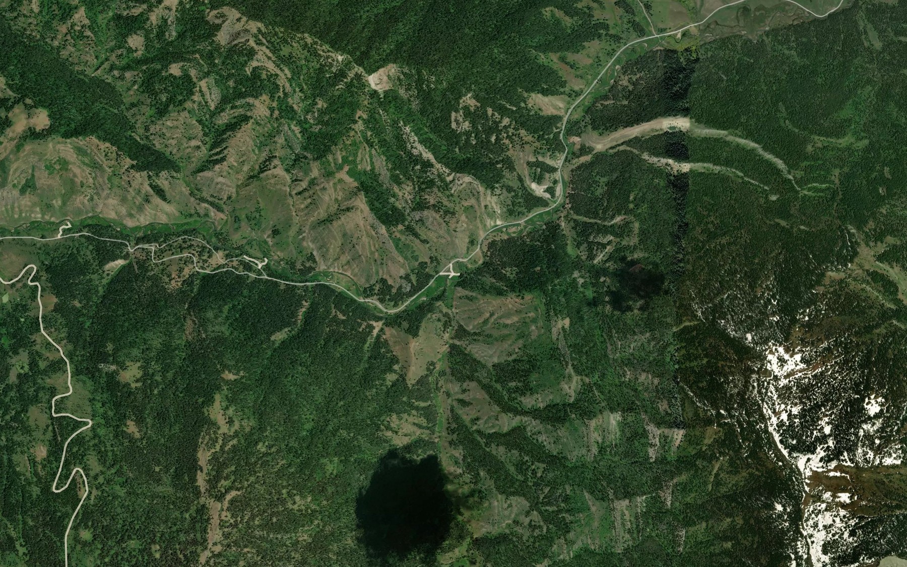 Satellite map of the Fish Creek