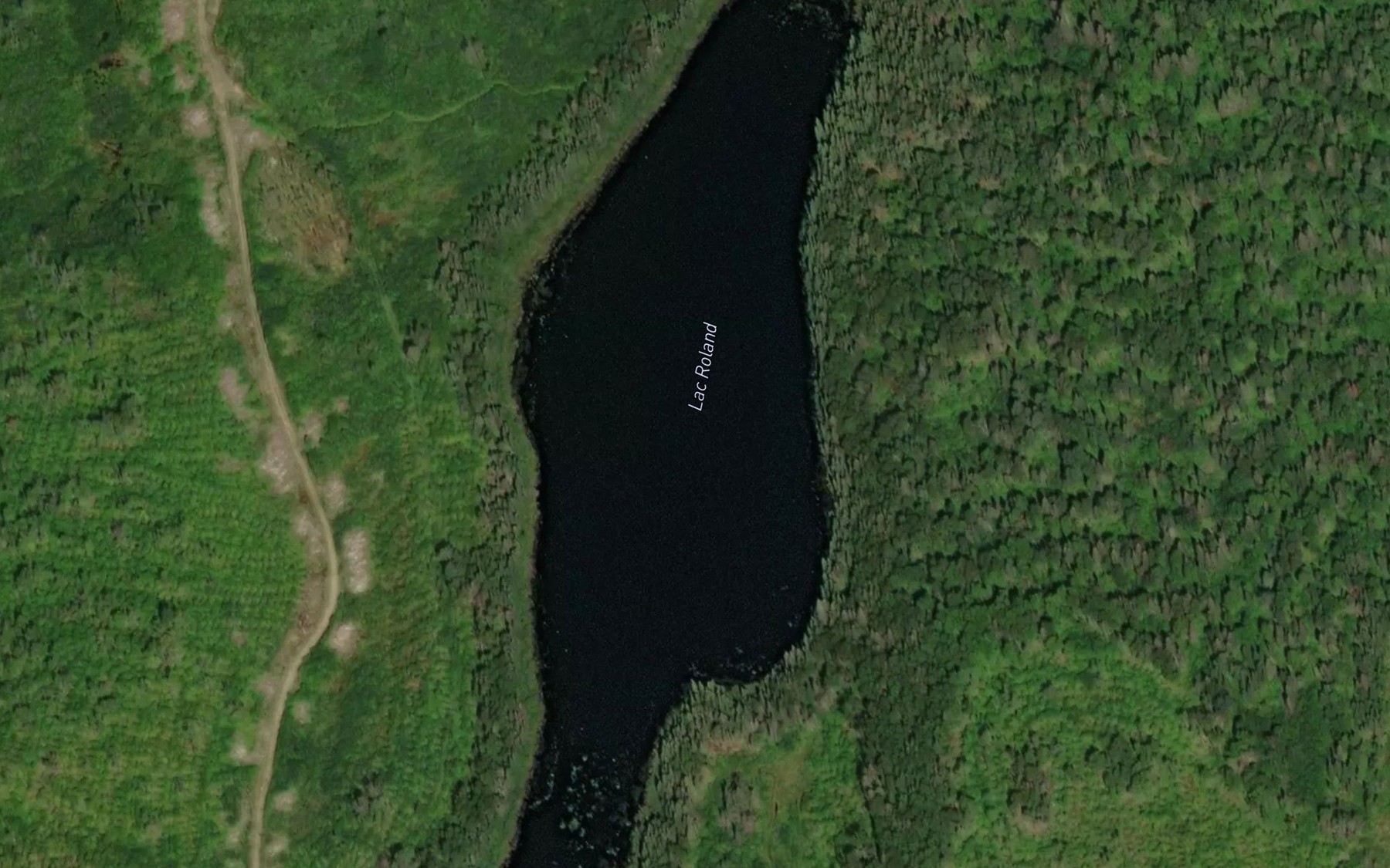 Satellite map of the Lac Roland
