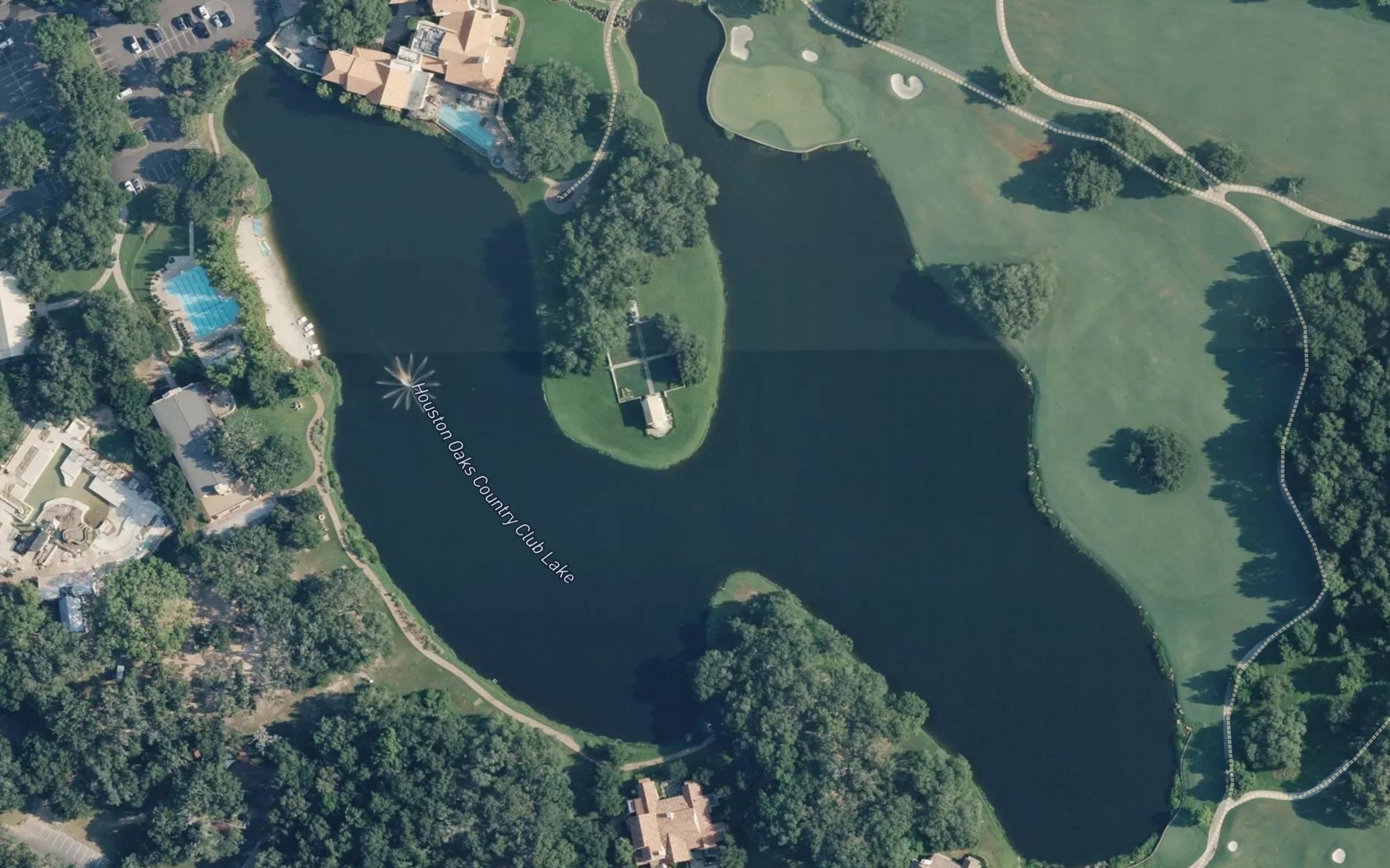 Satellite map of the Tennwood Club Lake
