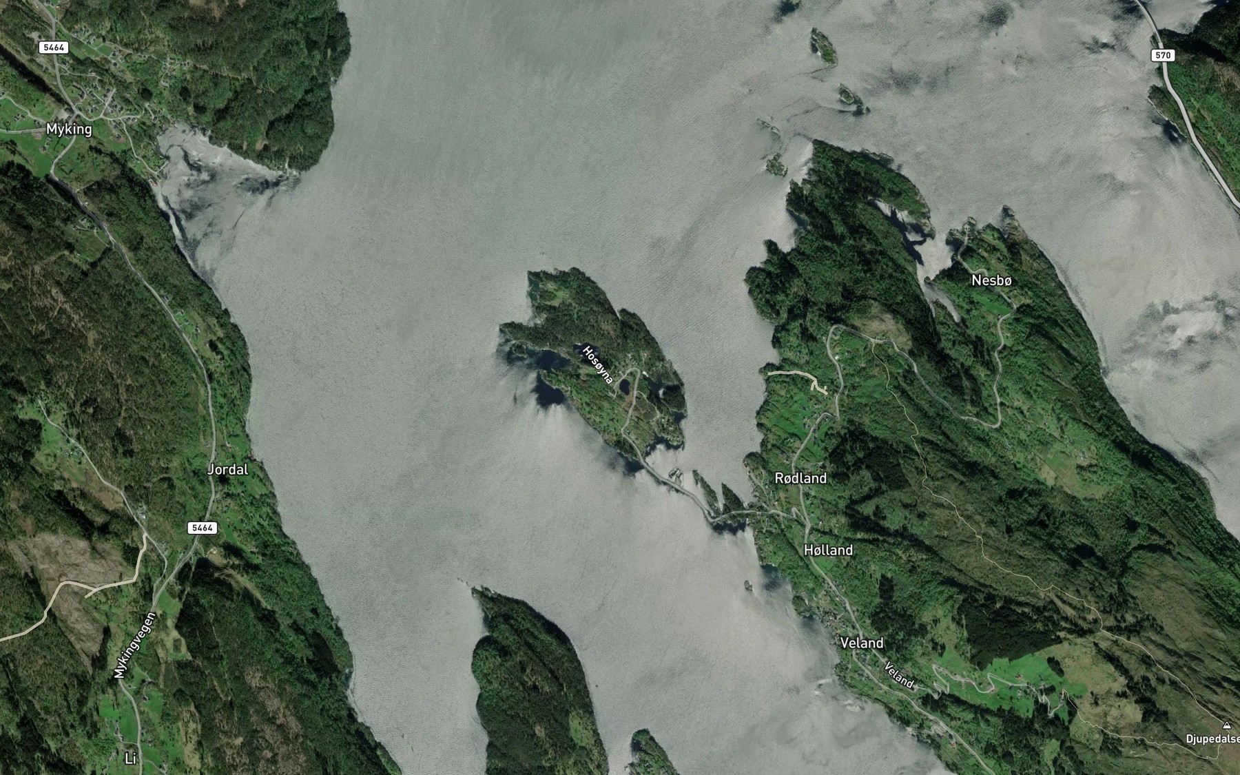 Satellite map of the Sore Tjorni