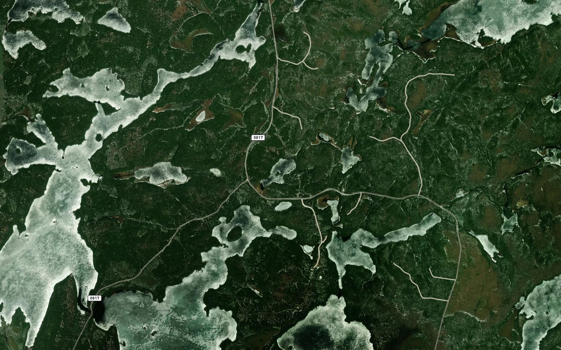 Satellite map of the Lac Javelle