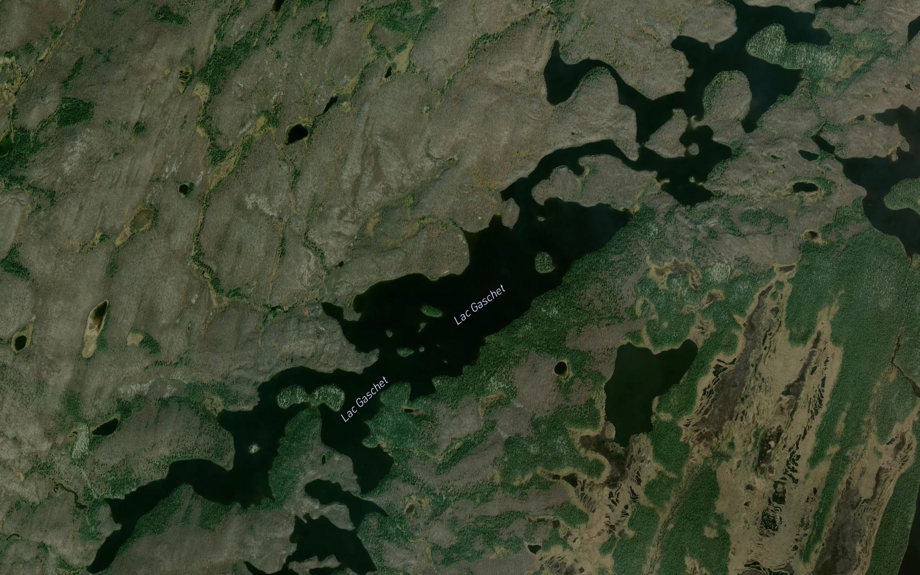 Satellite map of the Lac Gaschet