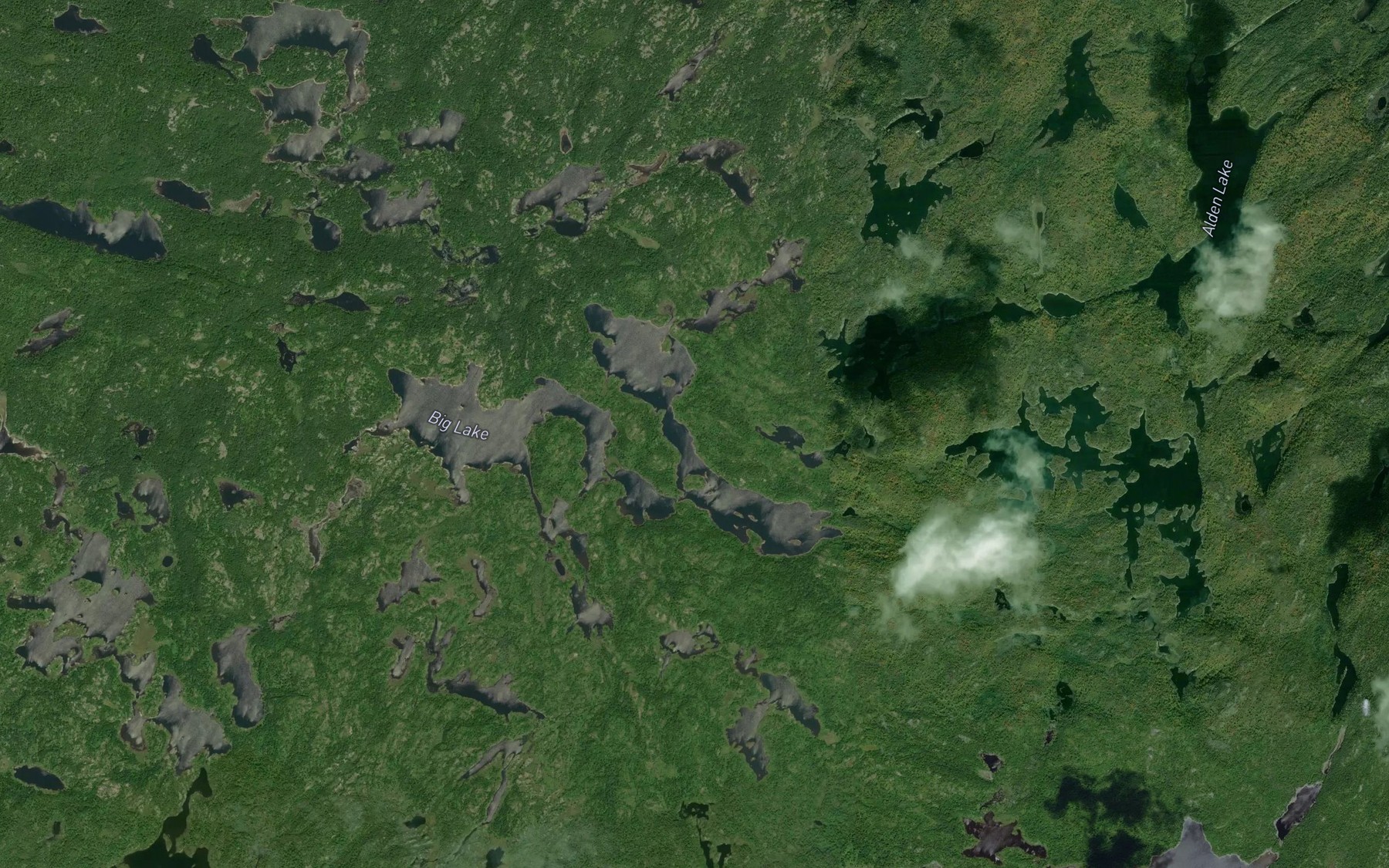 Satellite map of the Finger Lake