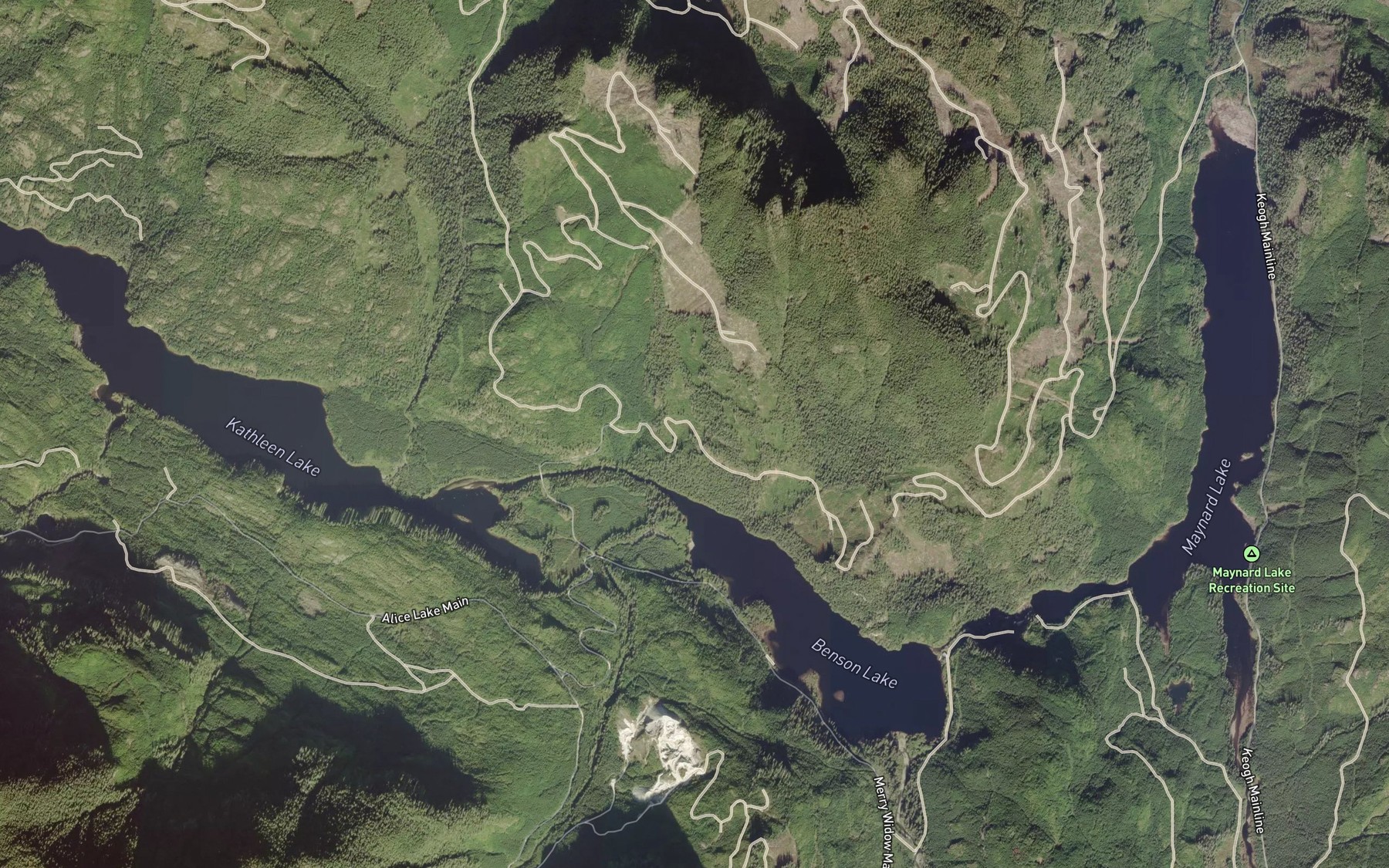Satellite map of the Craft Creek