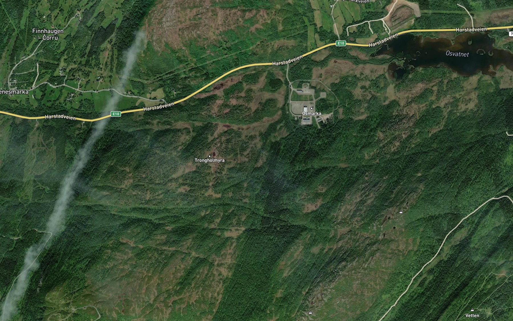 Satellite map of the Dalelva