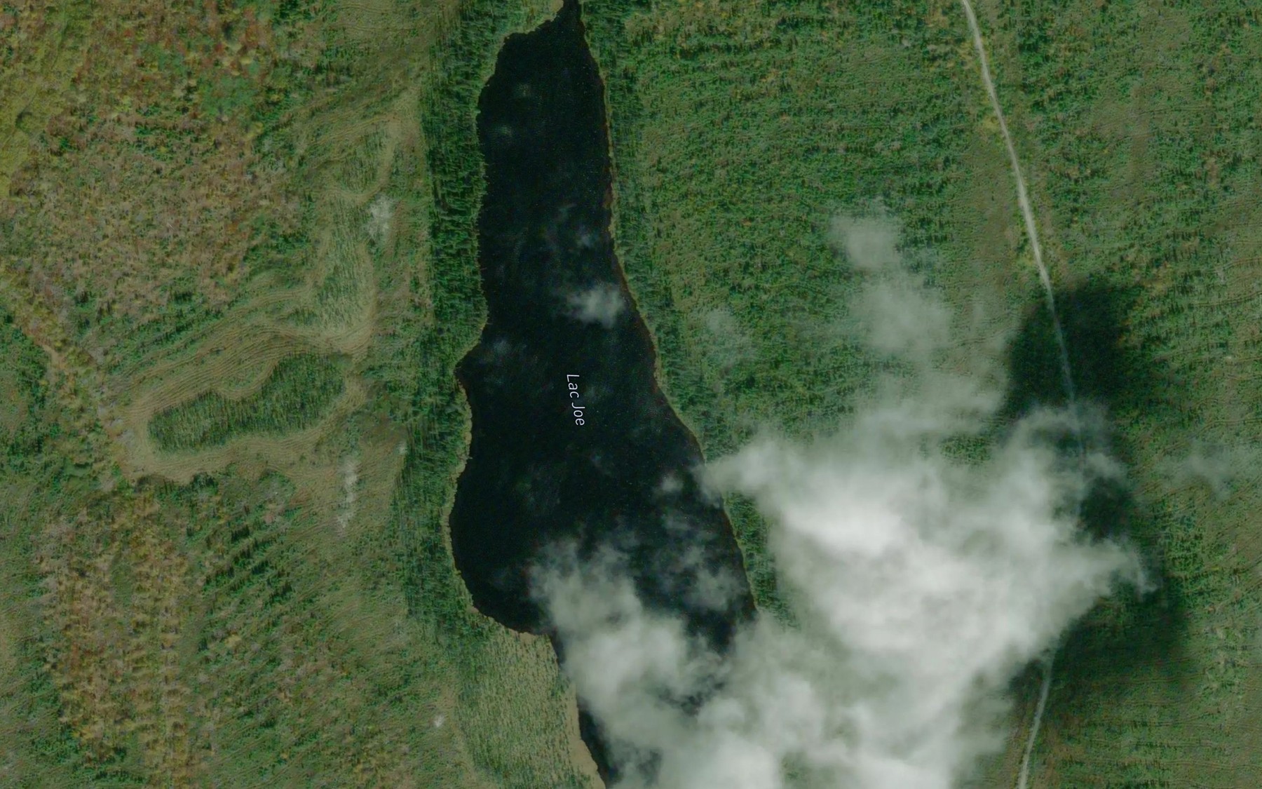 Satellite map of the Lac Joe