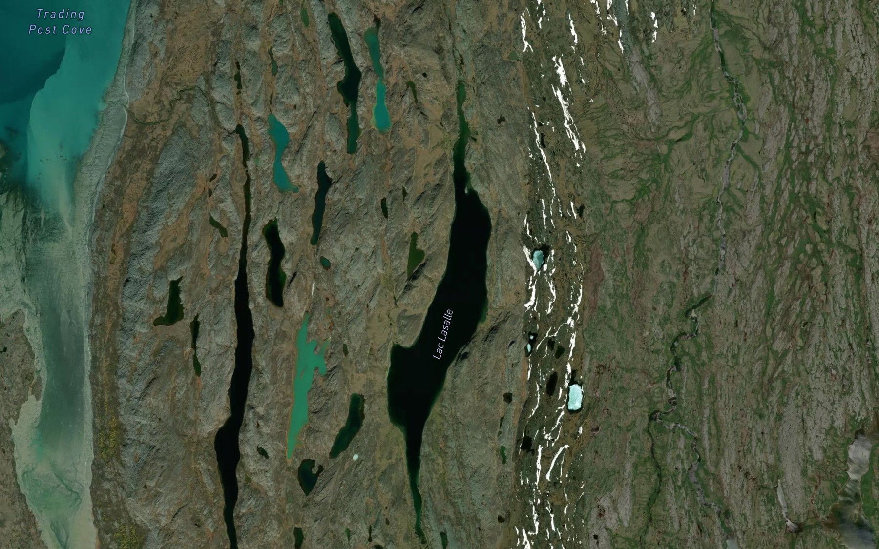 Satellite map of the Lac Lasalle