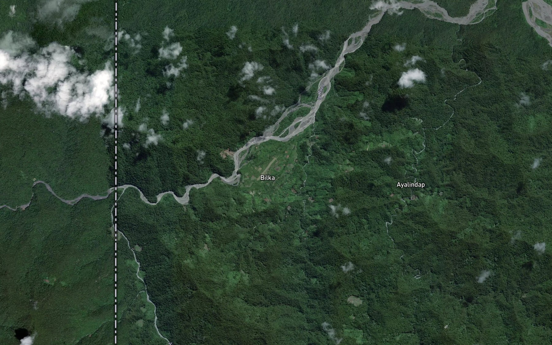 Satellite map of the Iawo River