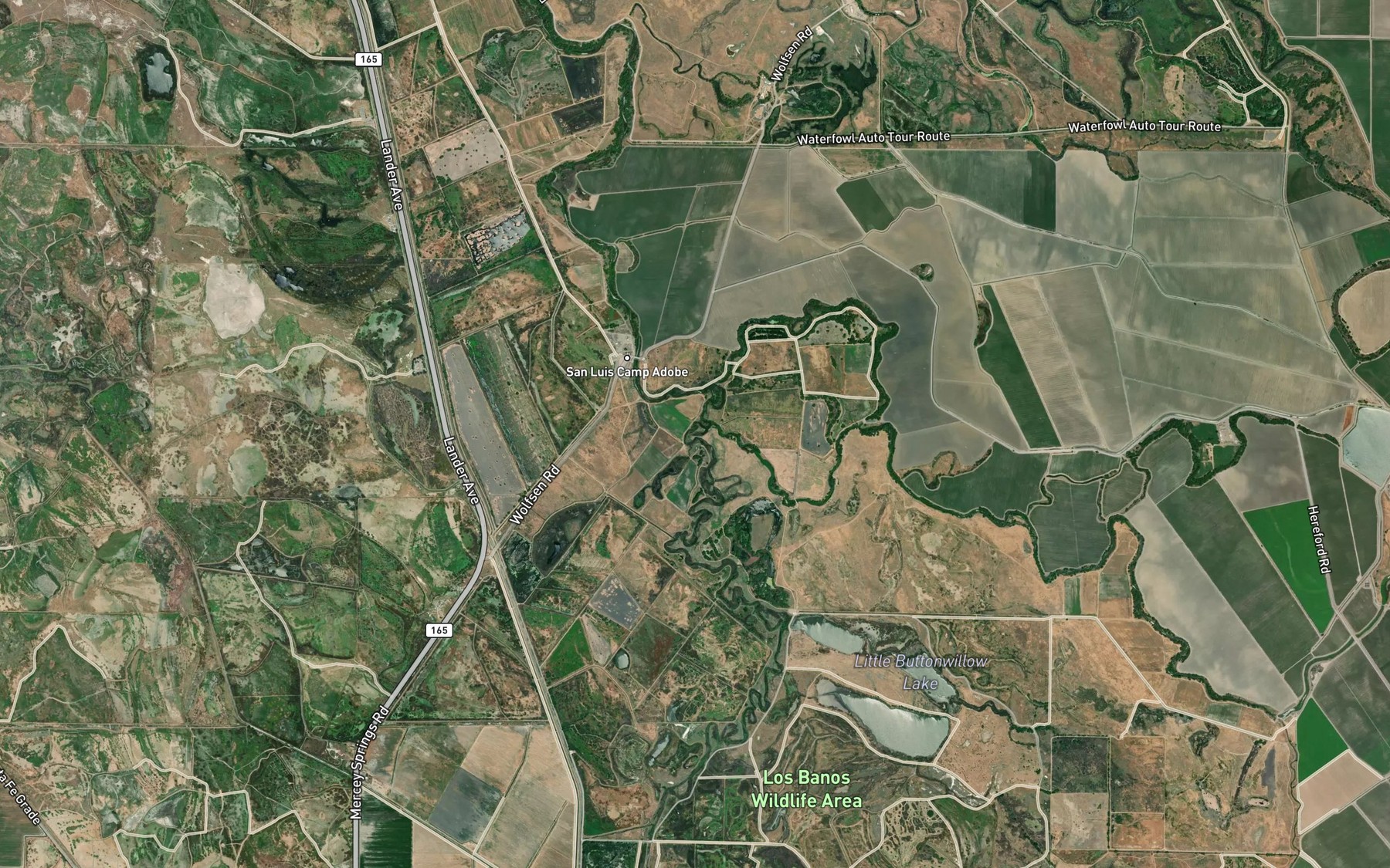 Satellite map of the Mud Slough