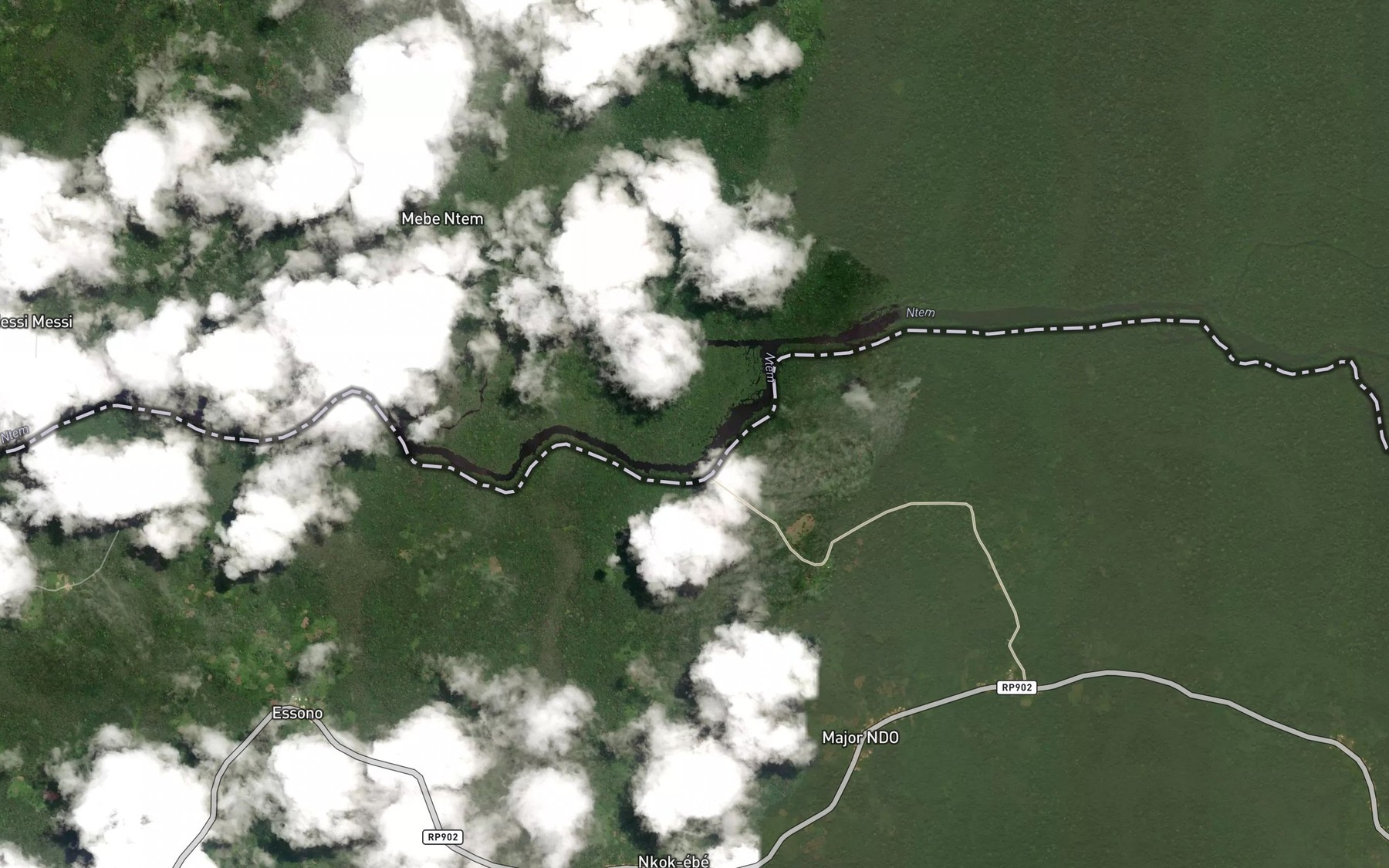 Satellite map of the Doumou