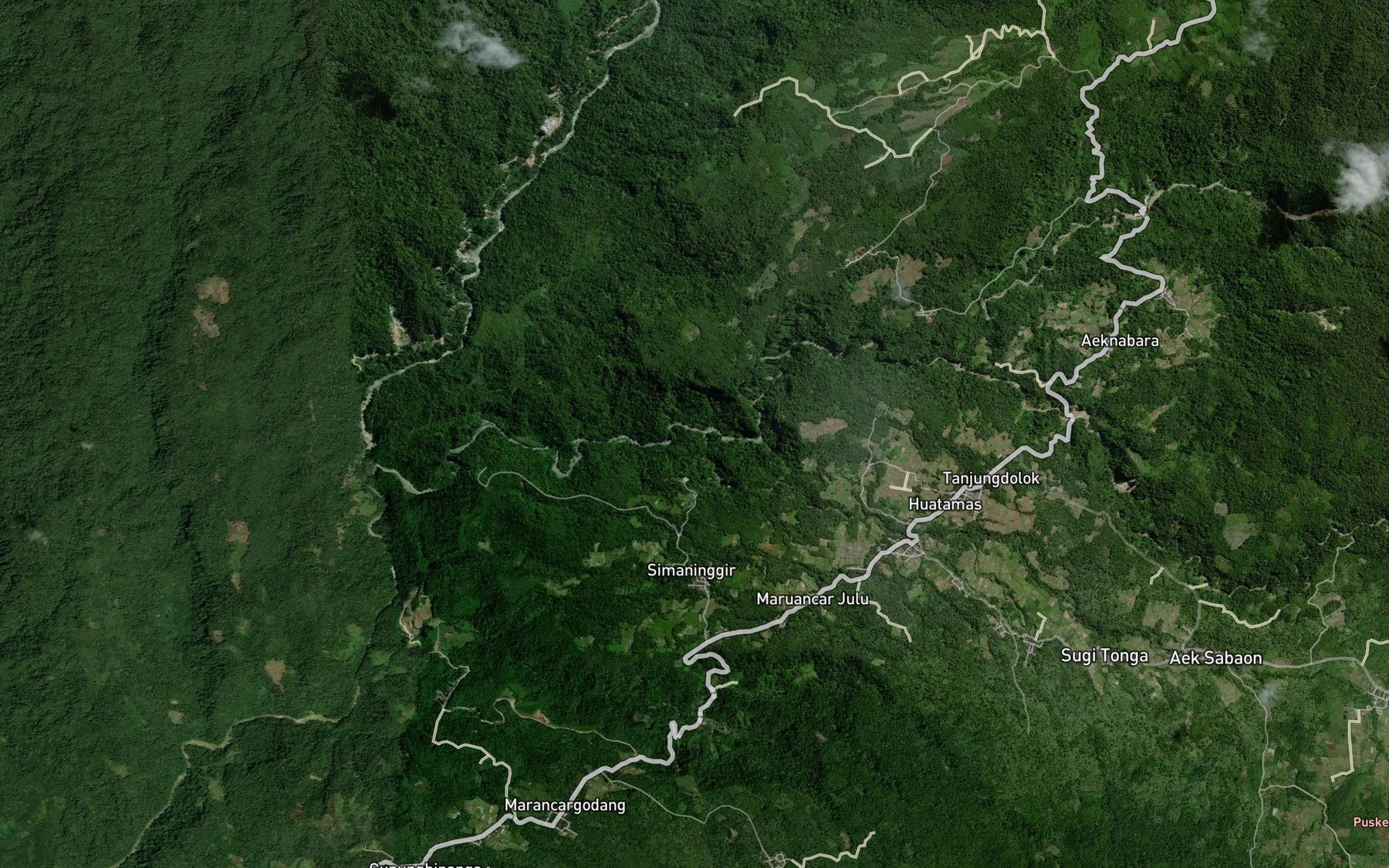 Satellite map of the Aek Tapus