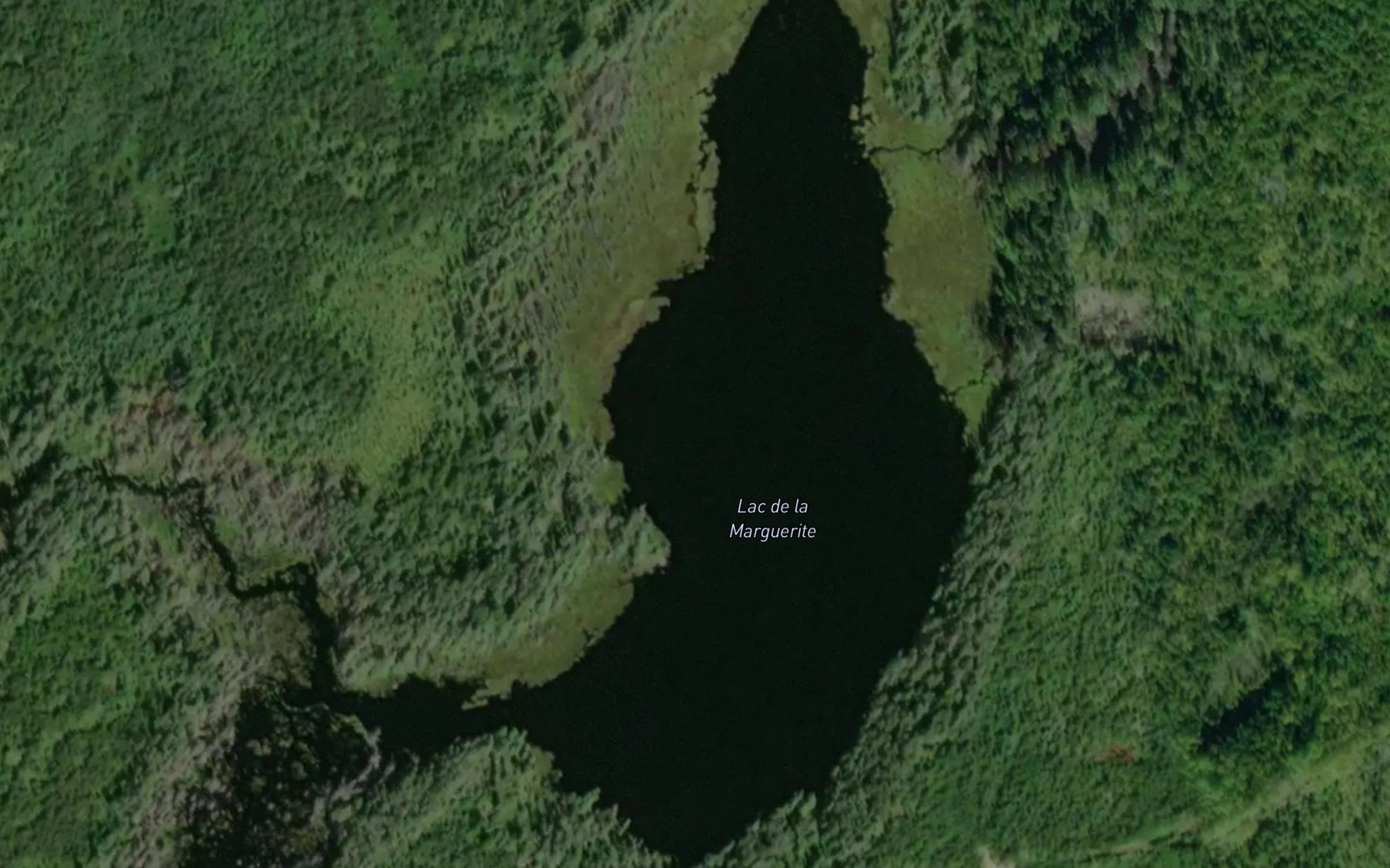 Satellite map of the Lac de la Marguerite