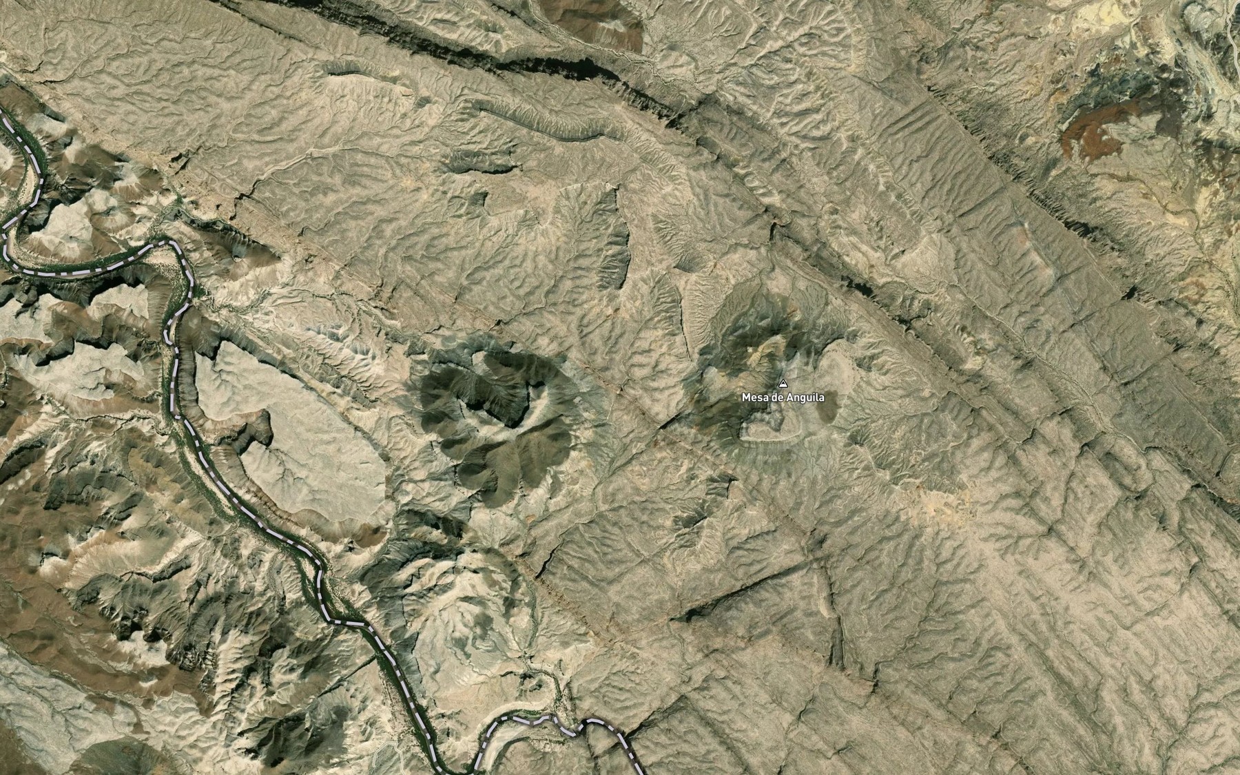 Satellite map of the Tinaja Blanca