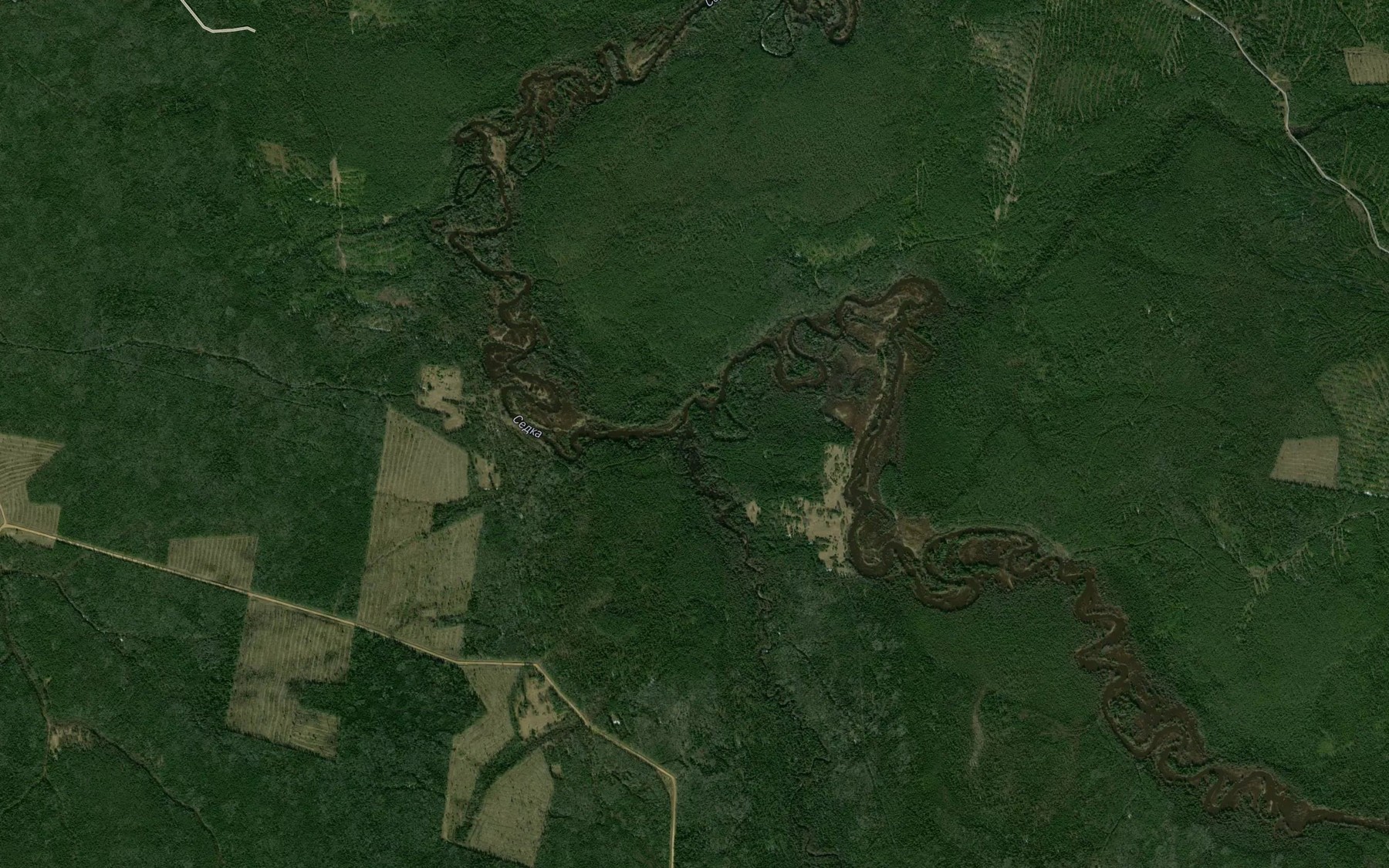 Satellite map of the Kol'yu