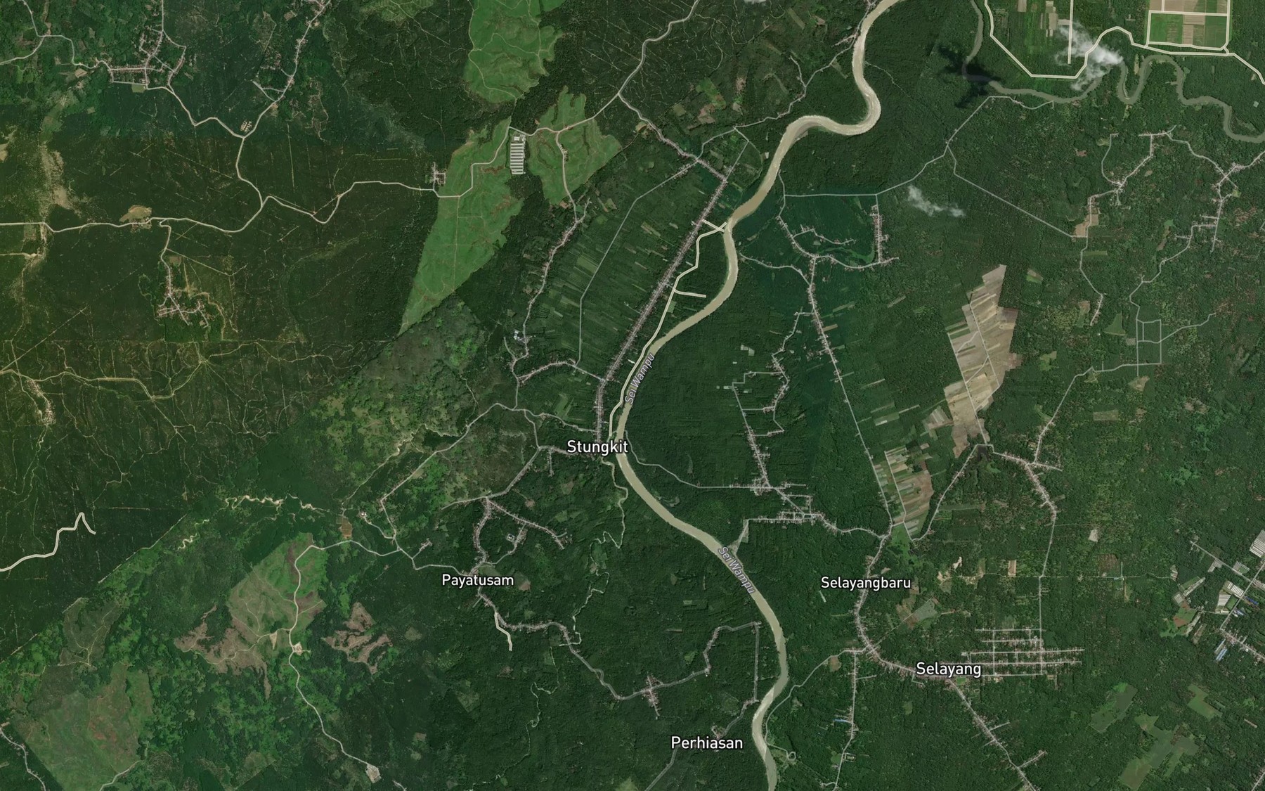 Satellite map of the Sungai Gergas