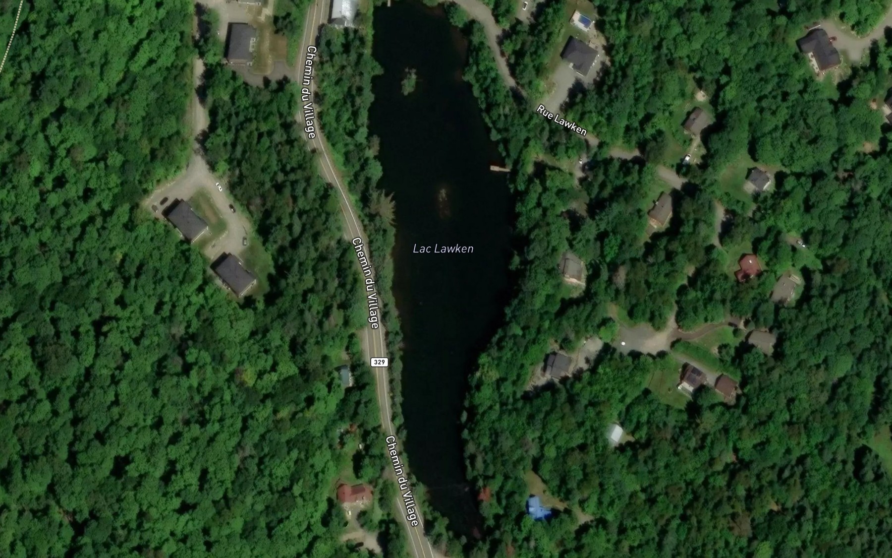 Satellite map of the Lac Lawken
