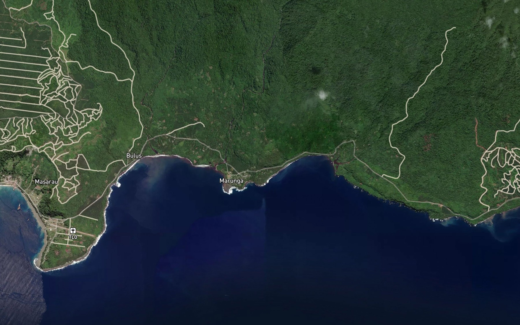 Satellite map of the Kanungiva River
