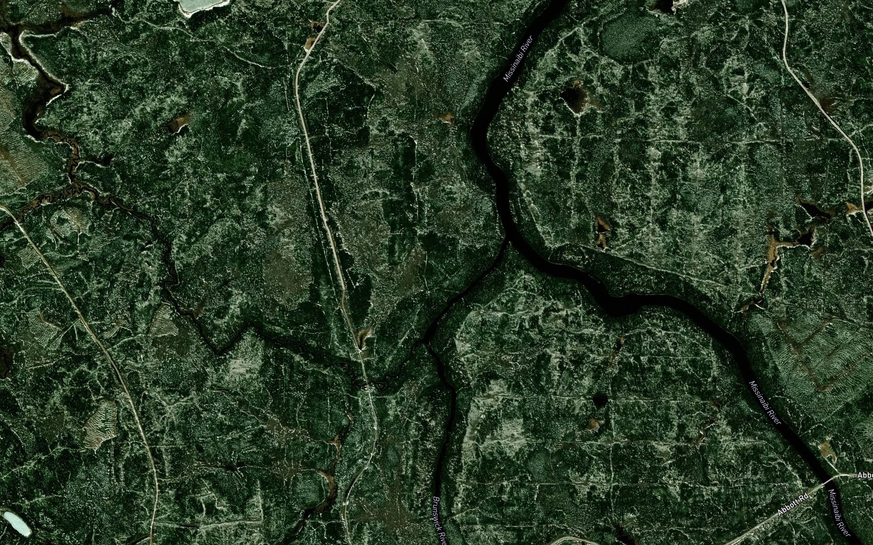 Satellite map of the Big Pike Creek