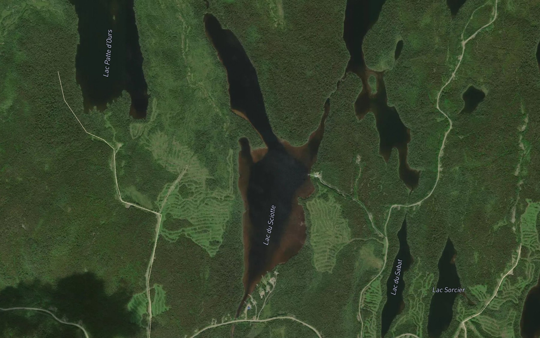 Satellite map of the Lac du Sciotte