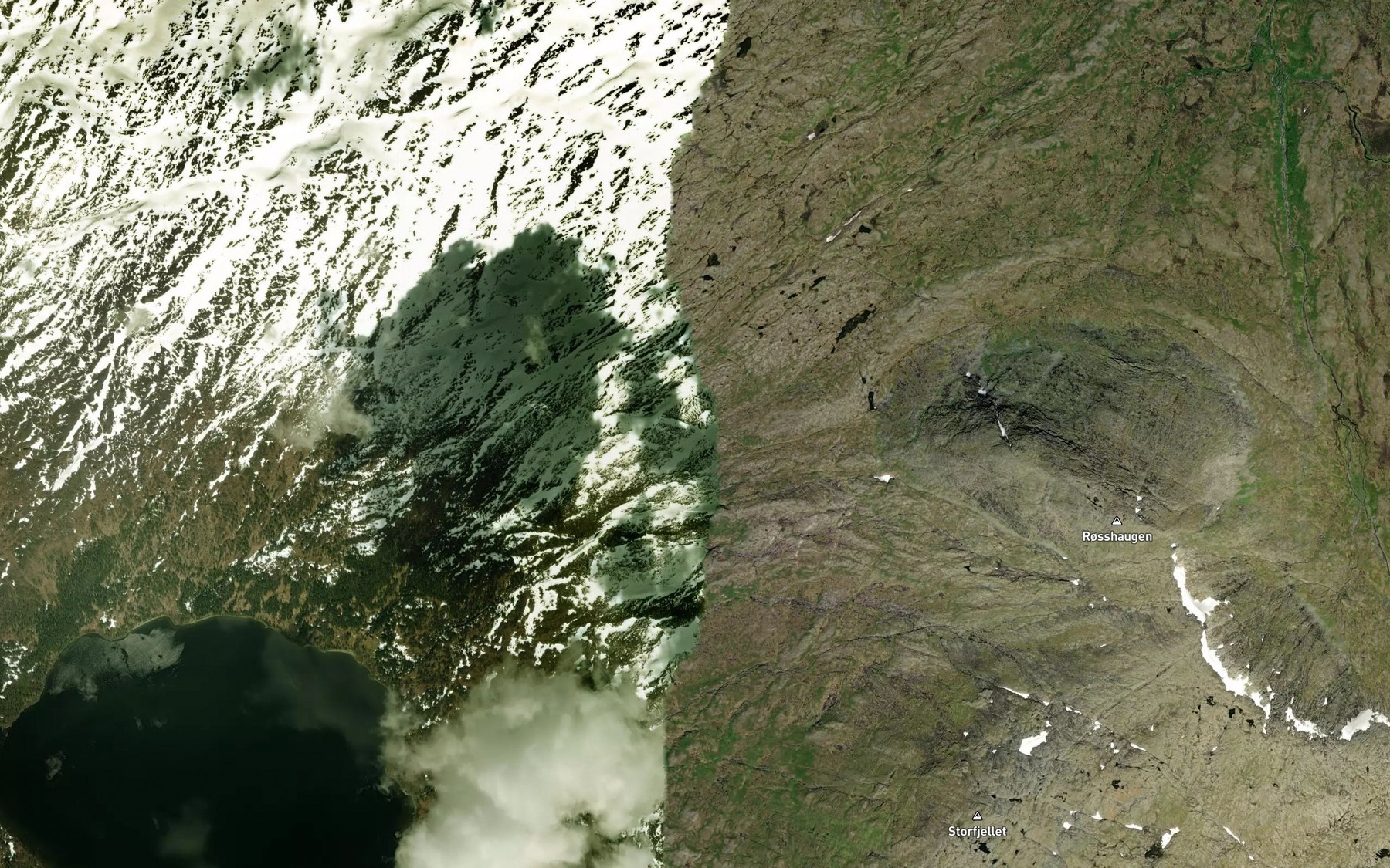Satellite map of the Bithammerbekken