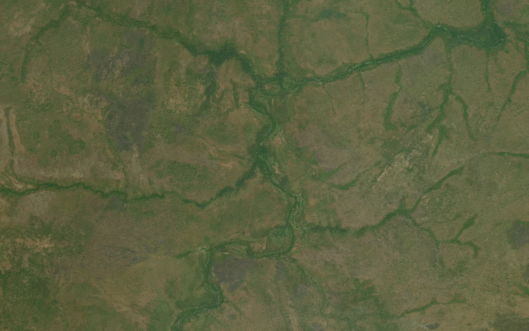 Satellite map of the River Bauna
