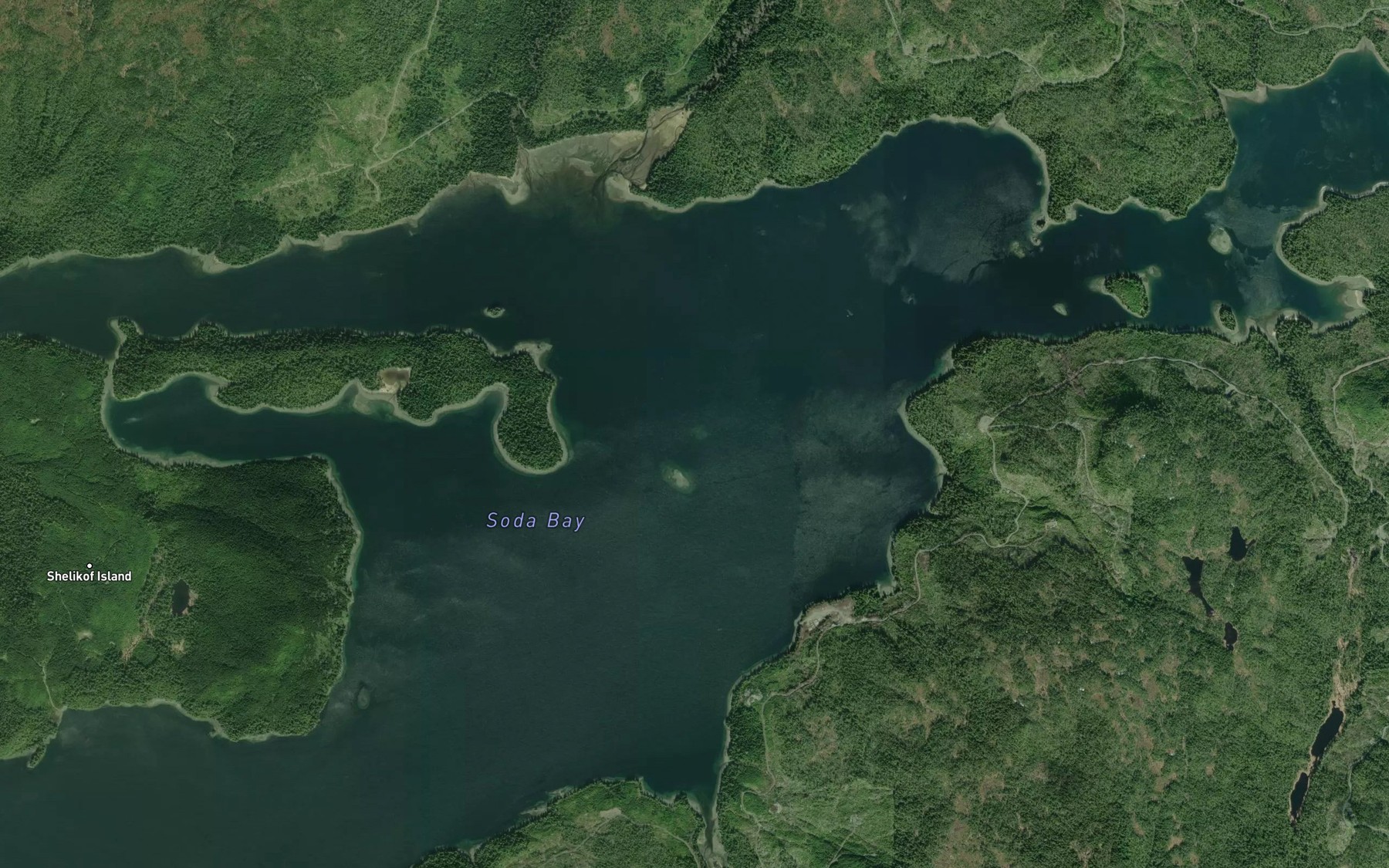 Satellite map of the Soda Bay
