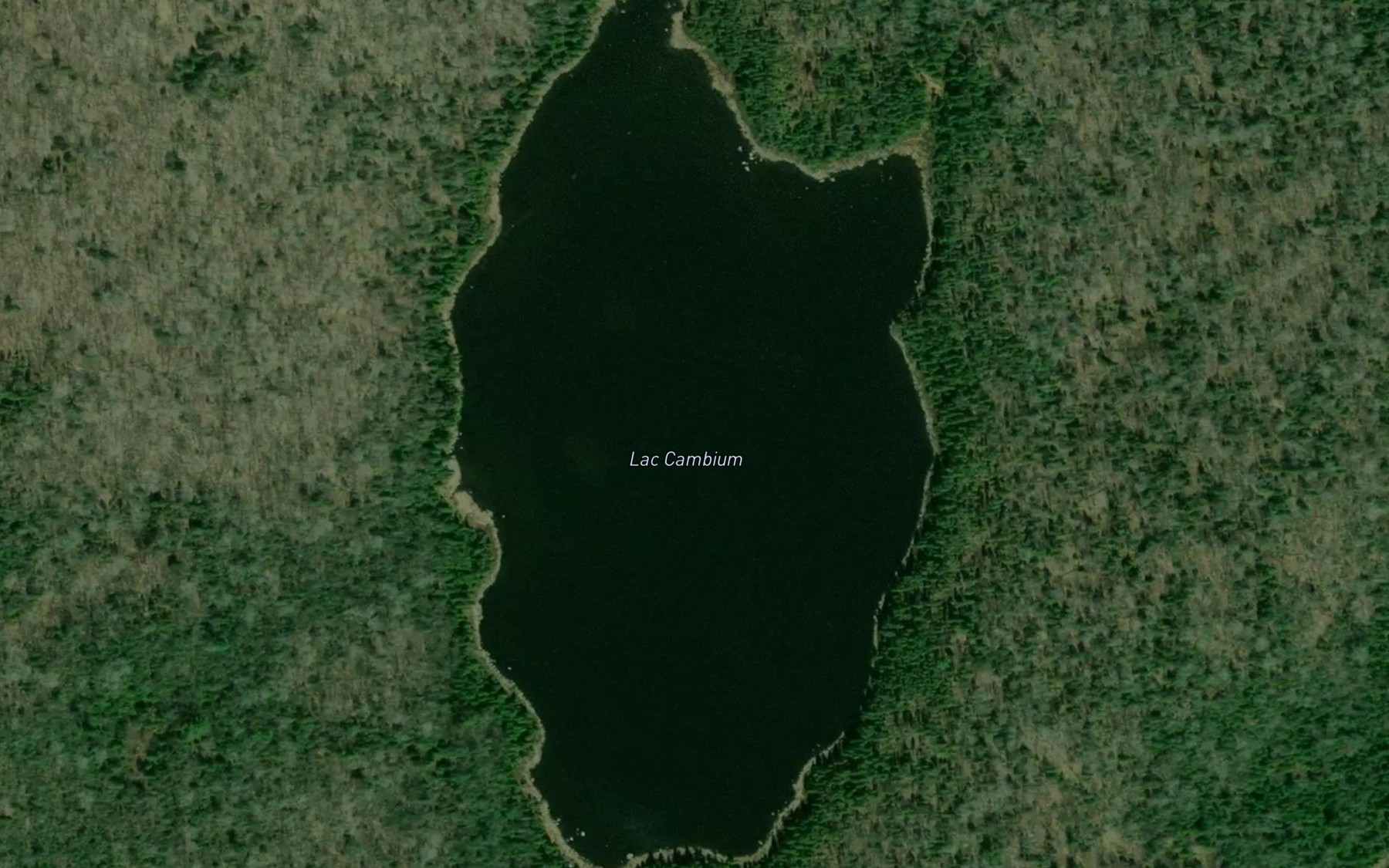 Satellite map of the Lac Cambium