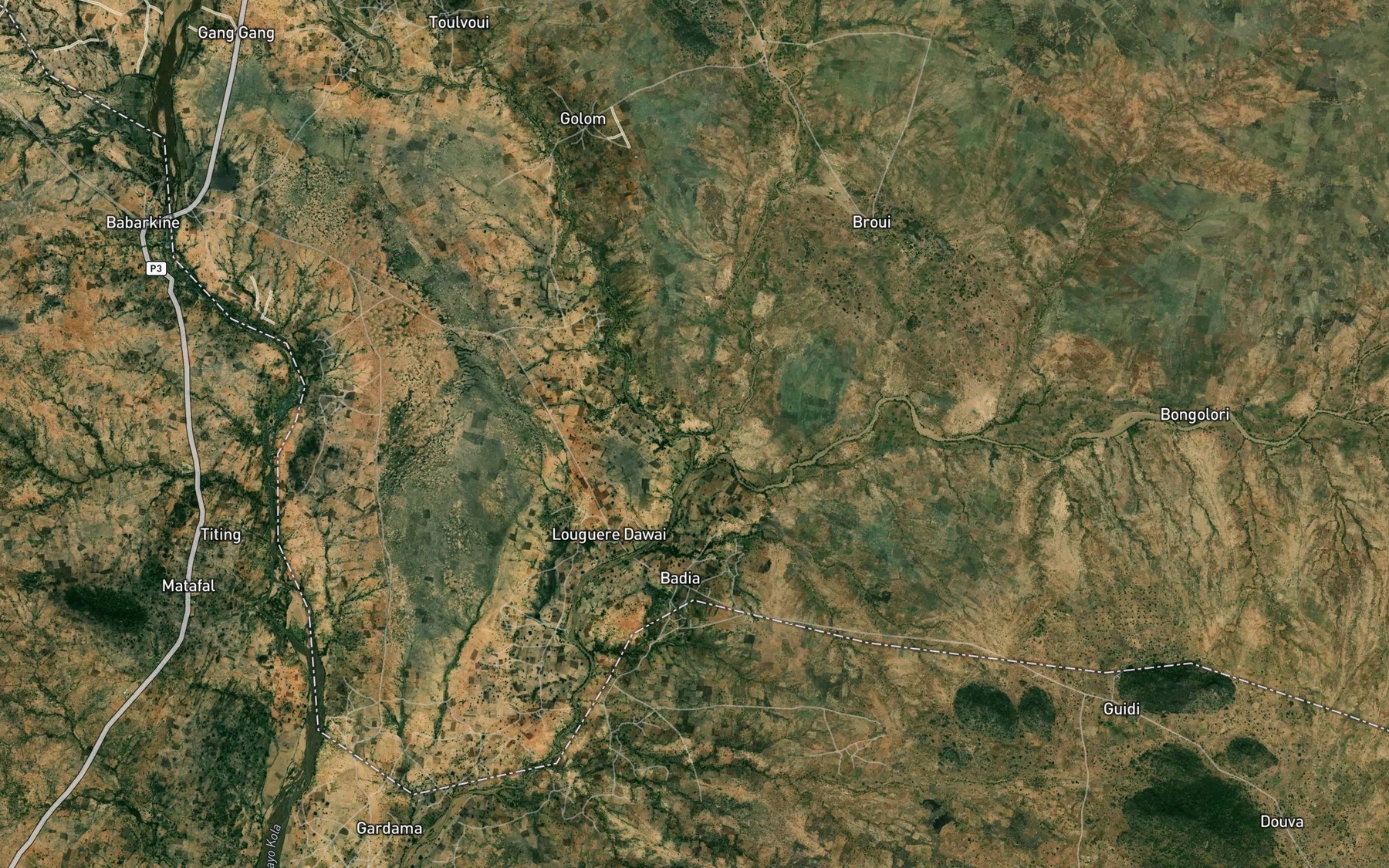 Satellite map of the Mefekles