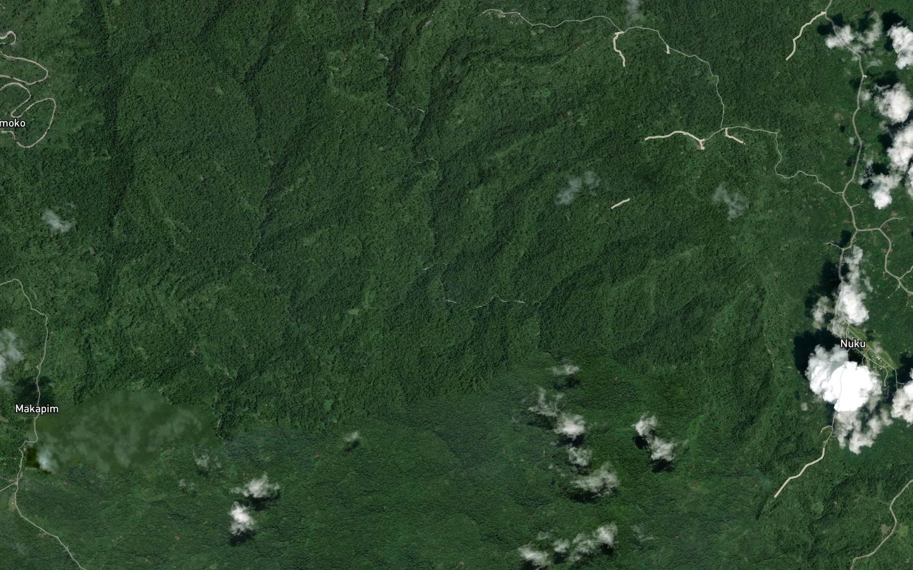 Satellite map of the Yilau Creek
