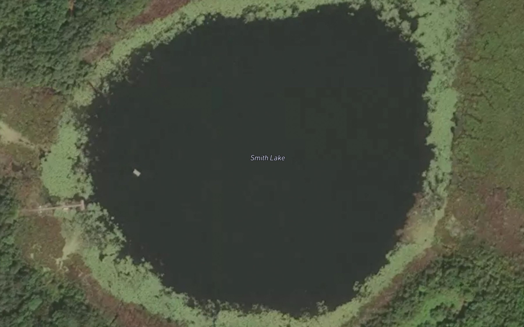 Satellite map of the Smith Lake
