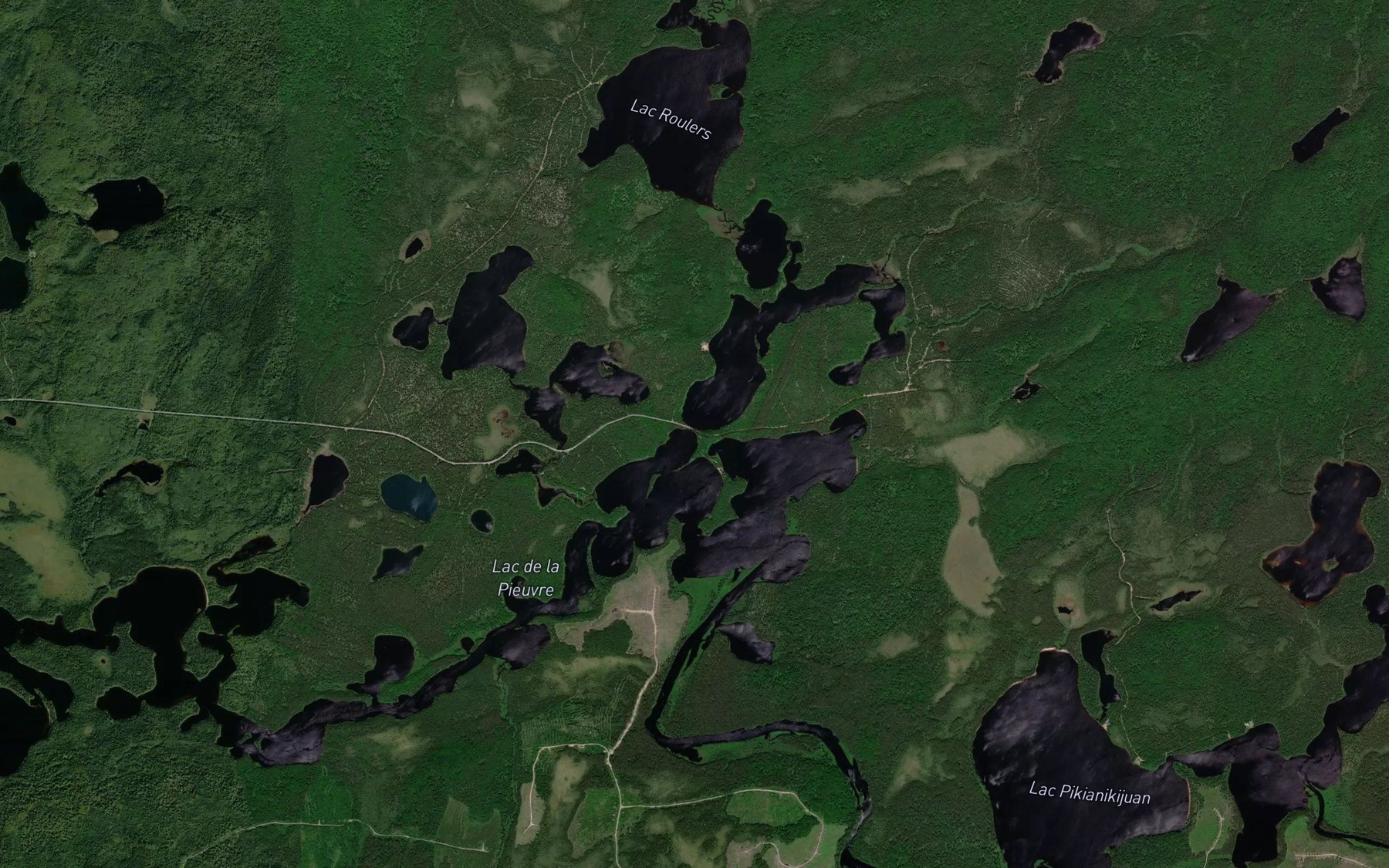 Satellite map of the Ruisseau Pond