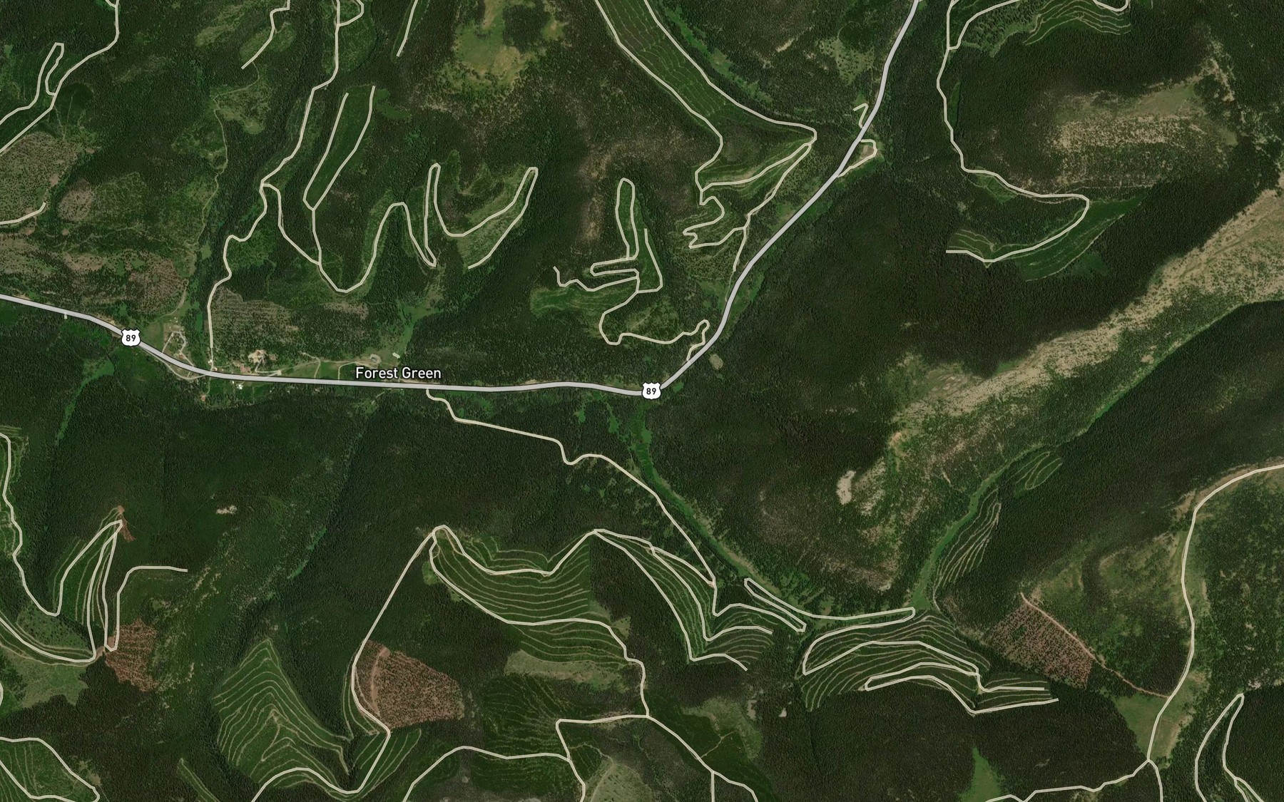 Satellite map of the Lamb Creek