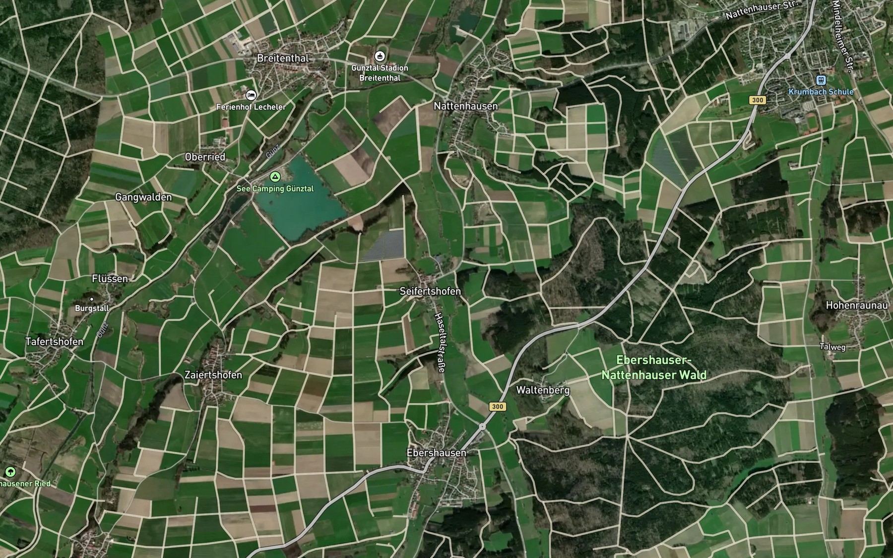 Satellite map of the Haselbach