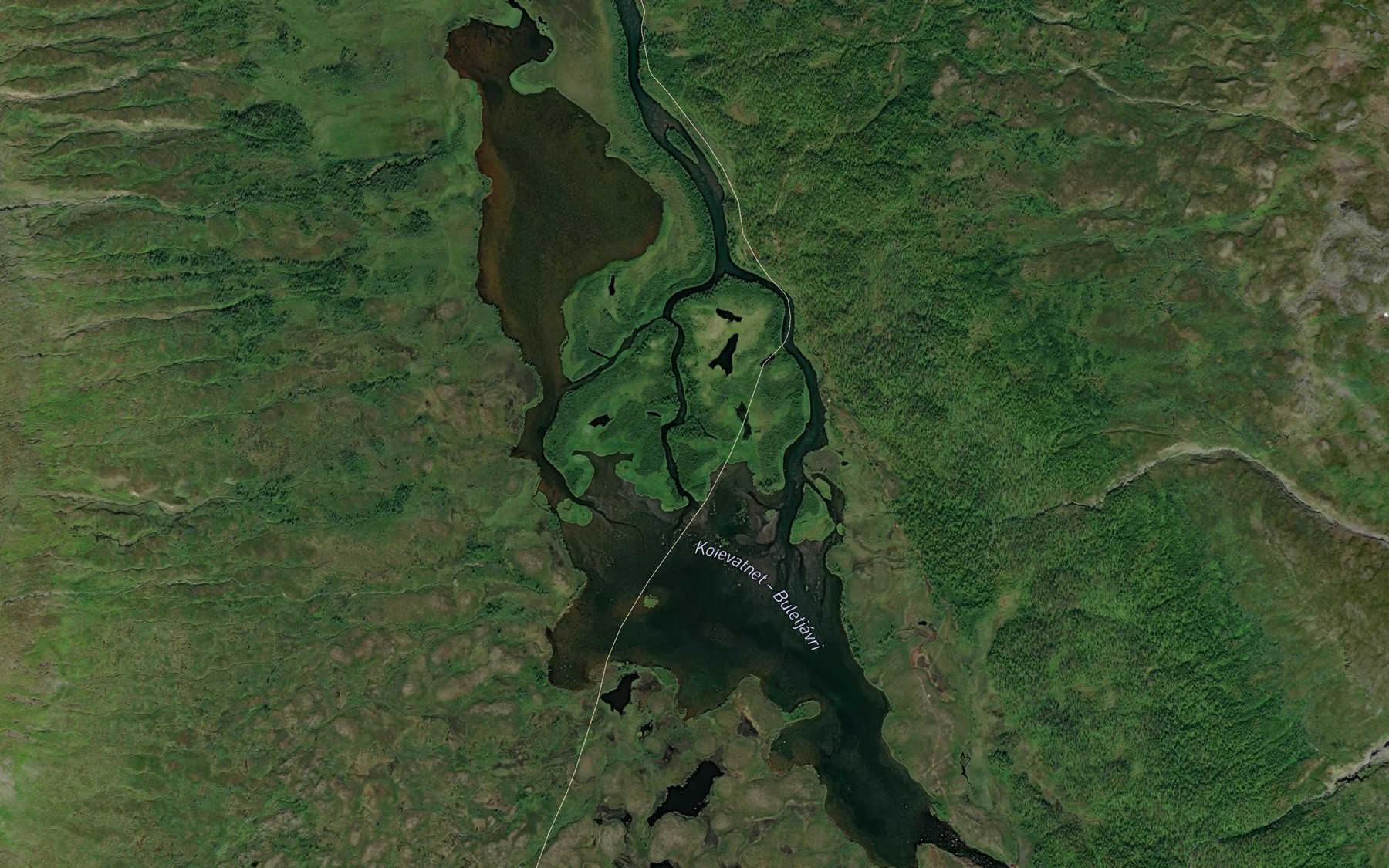 Satellite map of the Buletjavri