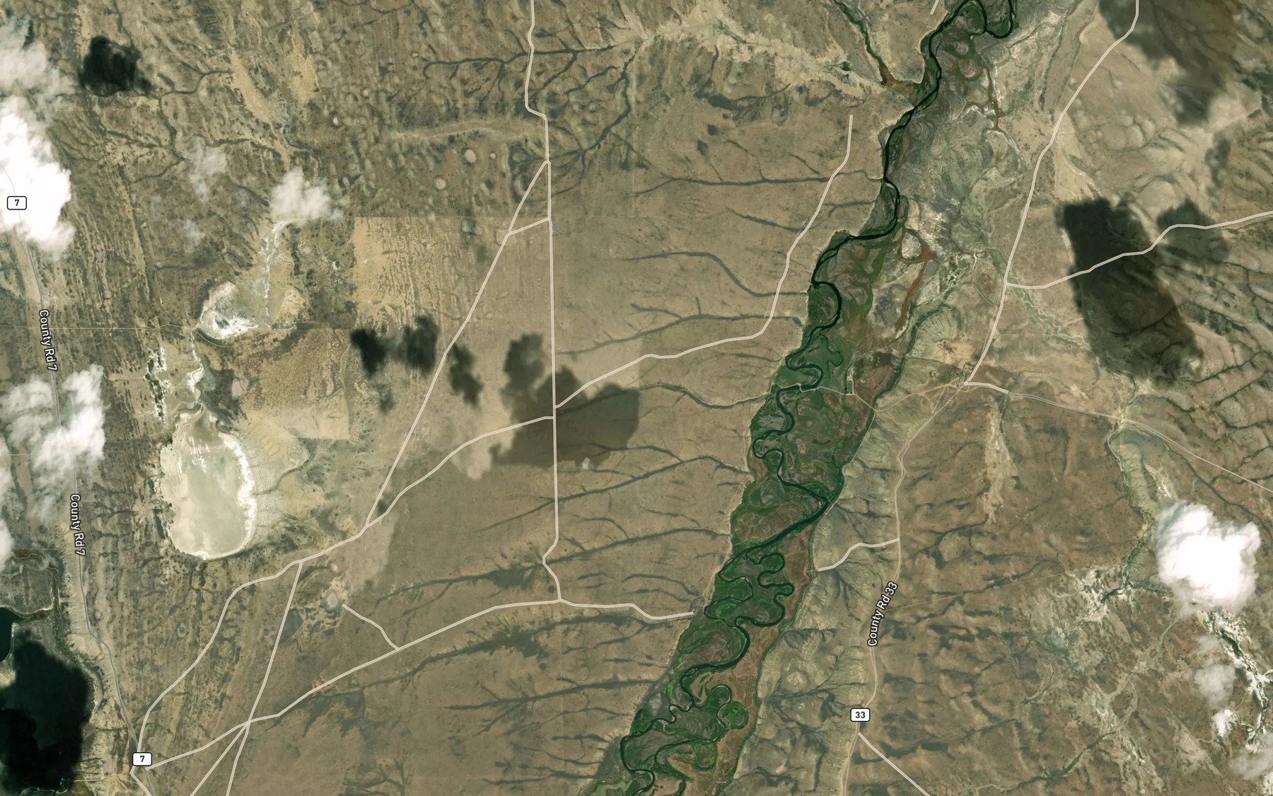 Satellite map of the Hanson and Wattenberg Ditch