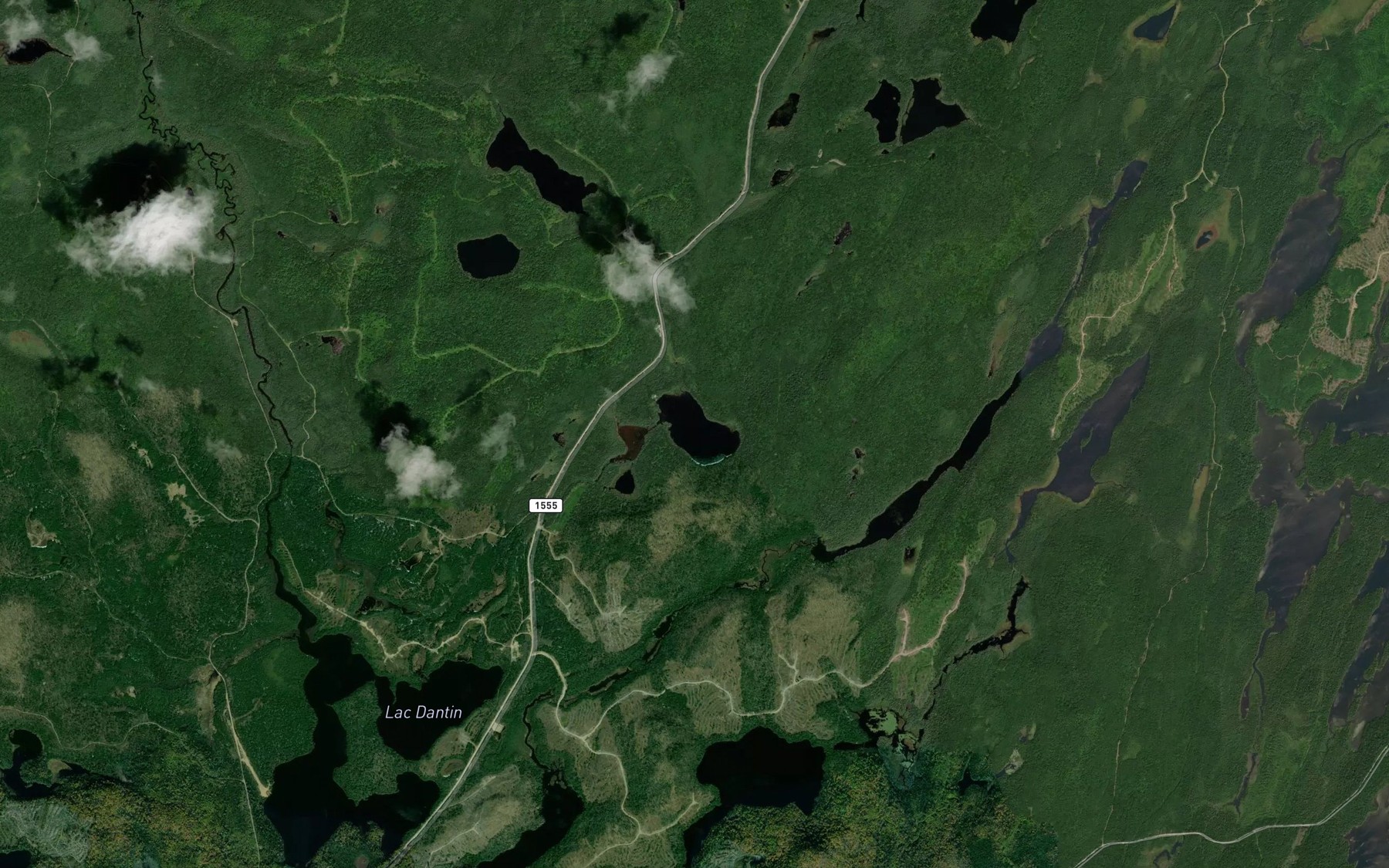 Satellite map of the Lac du Trefle