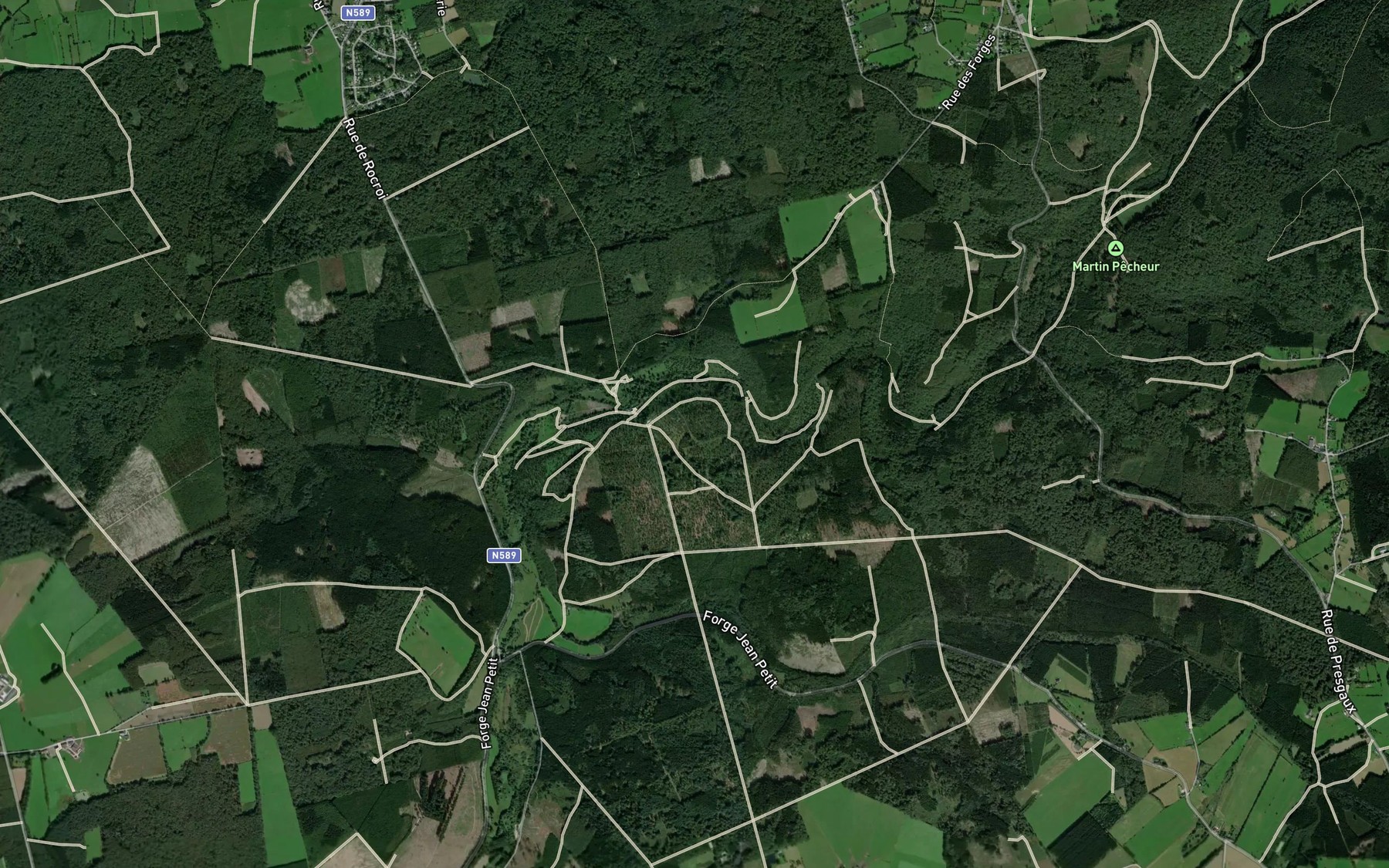 Satellite map of the Ruisseau des Baraques