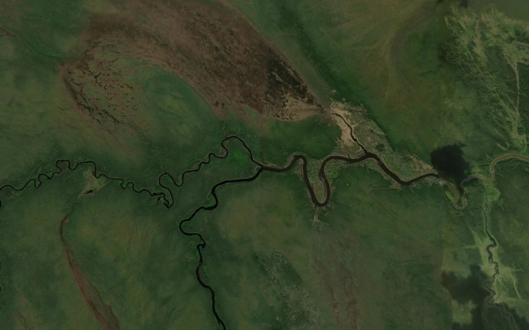 Satellite map of the Pelican Creek
